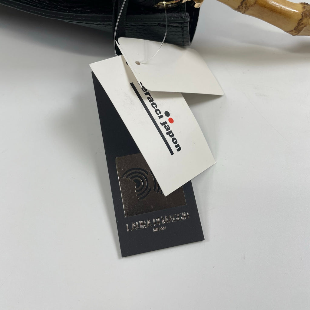 LAURA DI MAGGIO ローラ ディ マッジオ / ハラコ×レザーバンブーハンドルバッグ 未使用品 参考定価：33,000+tax