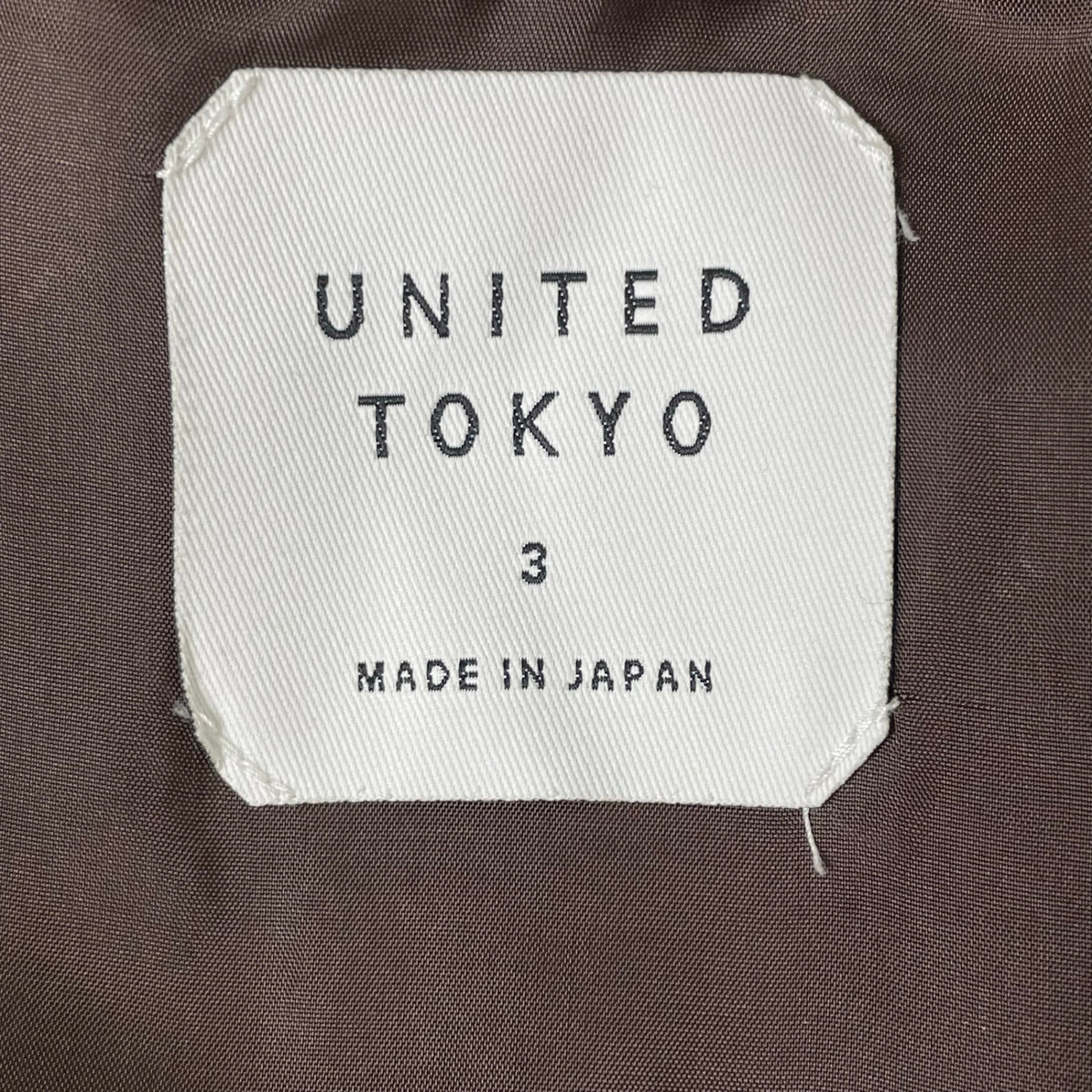 UNITED TOKYO / メルトンジャージZIPブルゾン 参考定価：20,000+tax SIZE：3