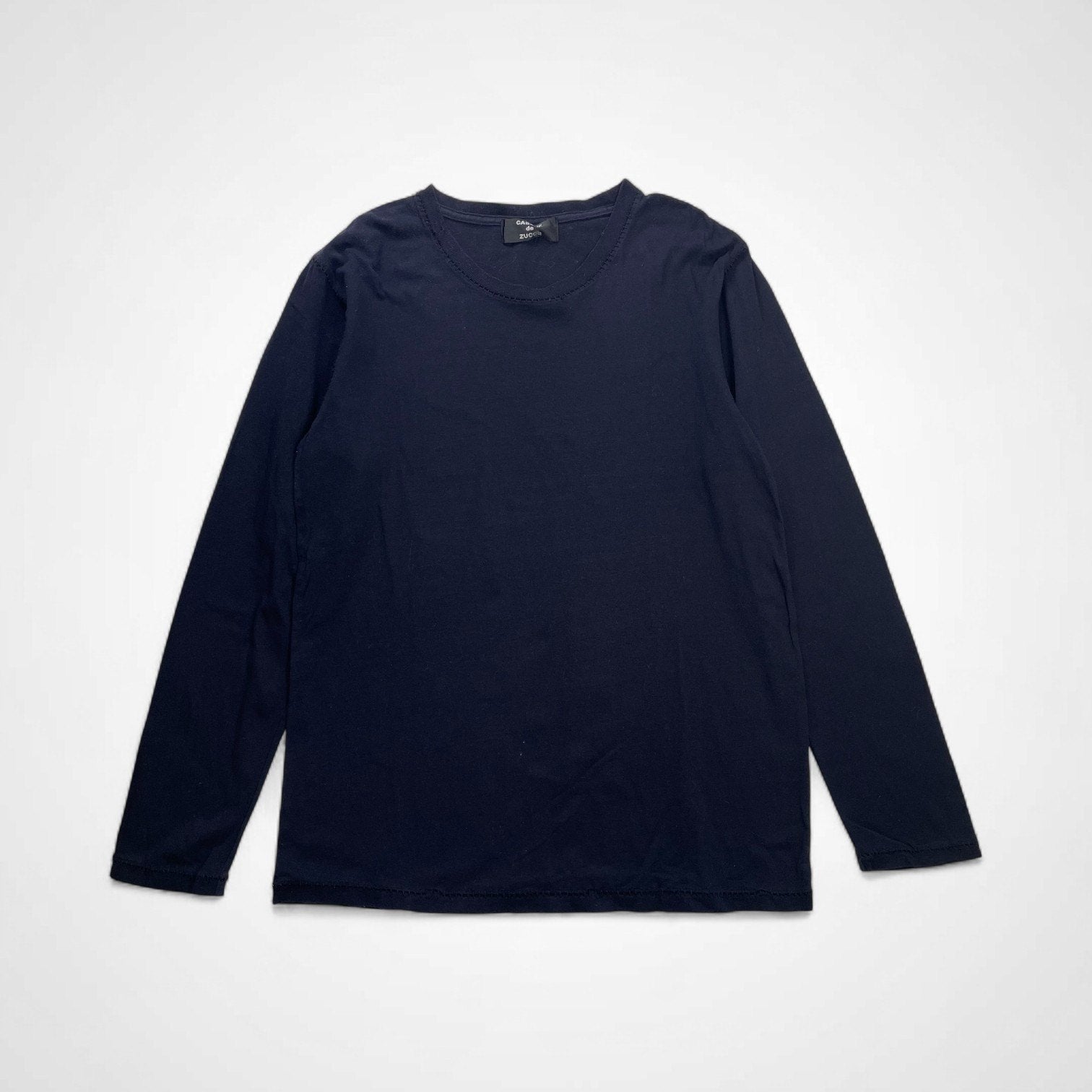 CABANE de ZUCCA カバン ド ズッカ / シームデザイン 長袖Tシャツ ネイビー SIZE：M