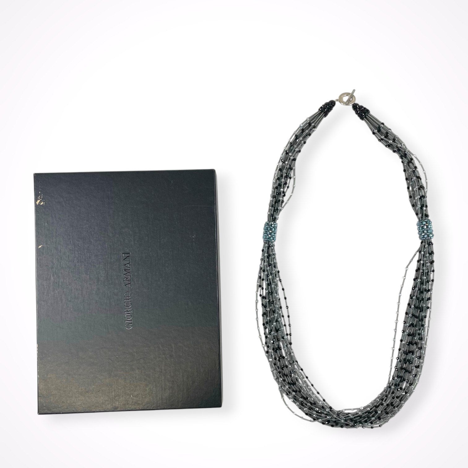 GIORGIO ARMANI / 20連ビーズネックレス 箱付 参考定価：180,000程度