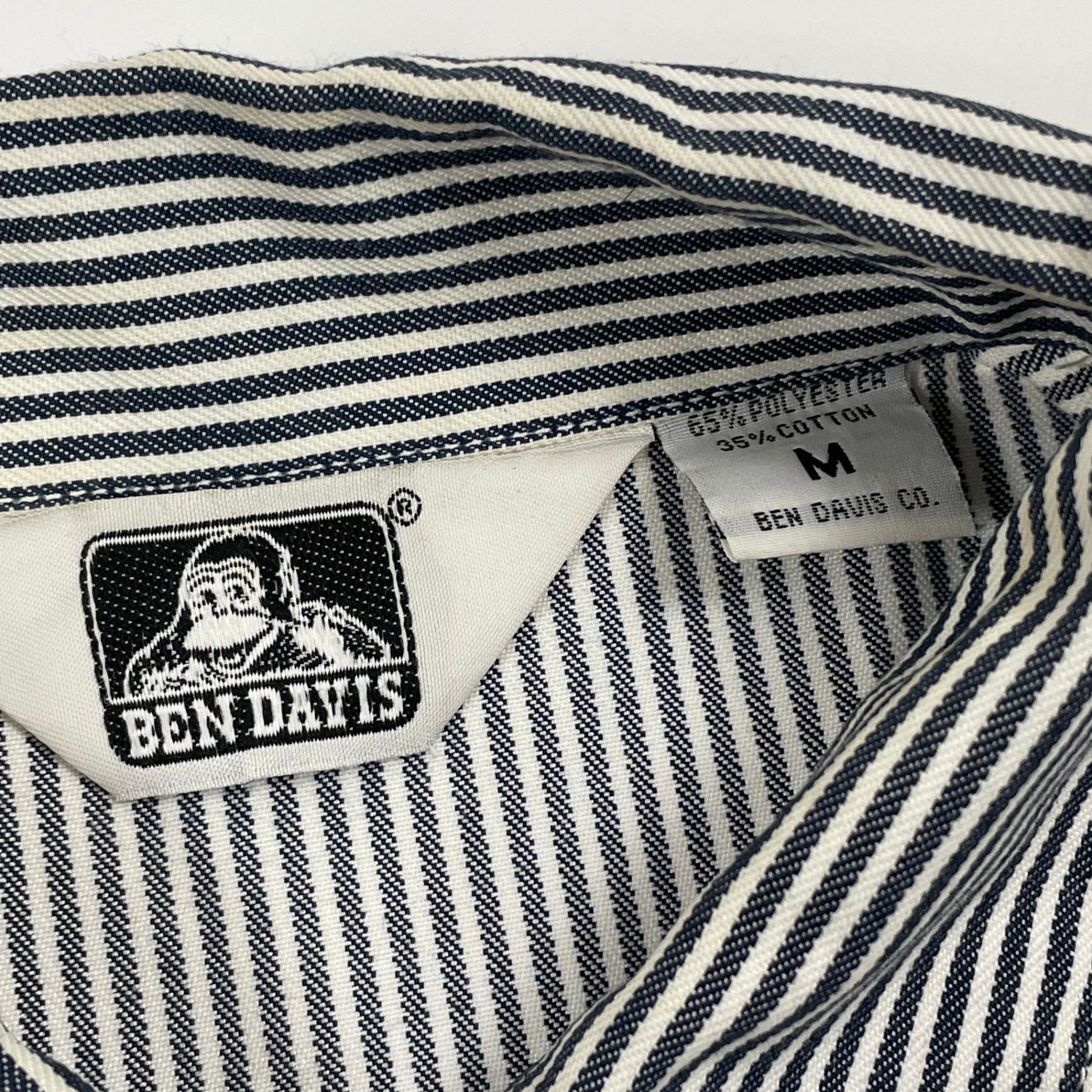 BEN DAVIS ベンデイビス / ハーフジップヒッコリーシャツジャケット 日本製 SIZE：M