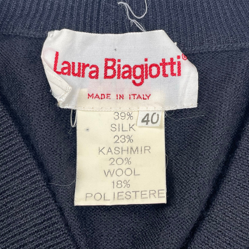 EURO VINTAGE ユーロヴィンテージ / シルクカシミヤMIX スパンコールカーデ イタリア製 SIZE：40