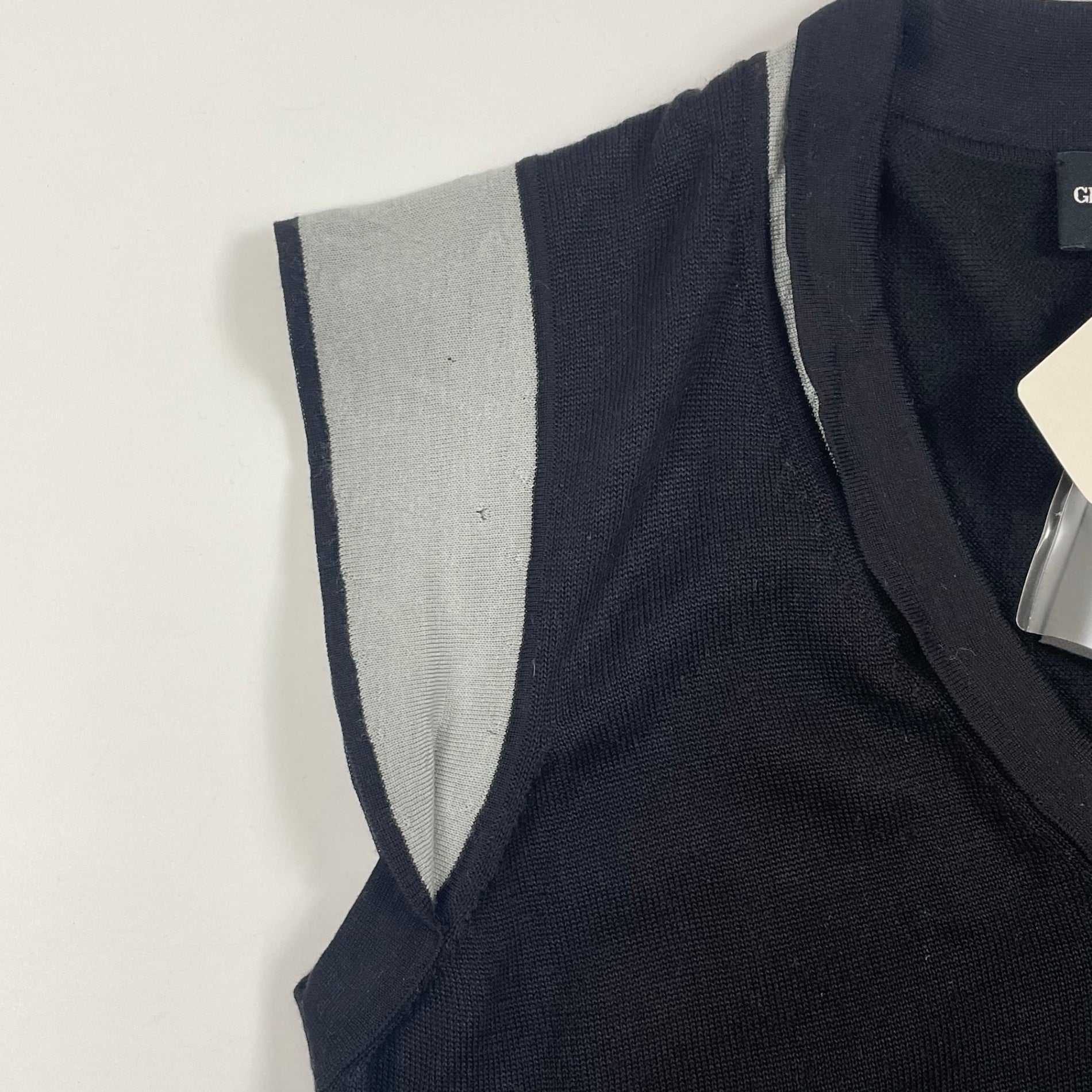 GIORGIO ARMANI ジョルジオ アルマーニ / シルクカシミヤノースリーブニット タグ付 参考定価：150,000程度 SIZE:42