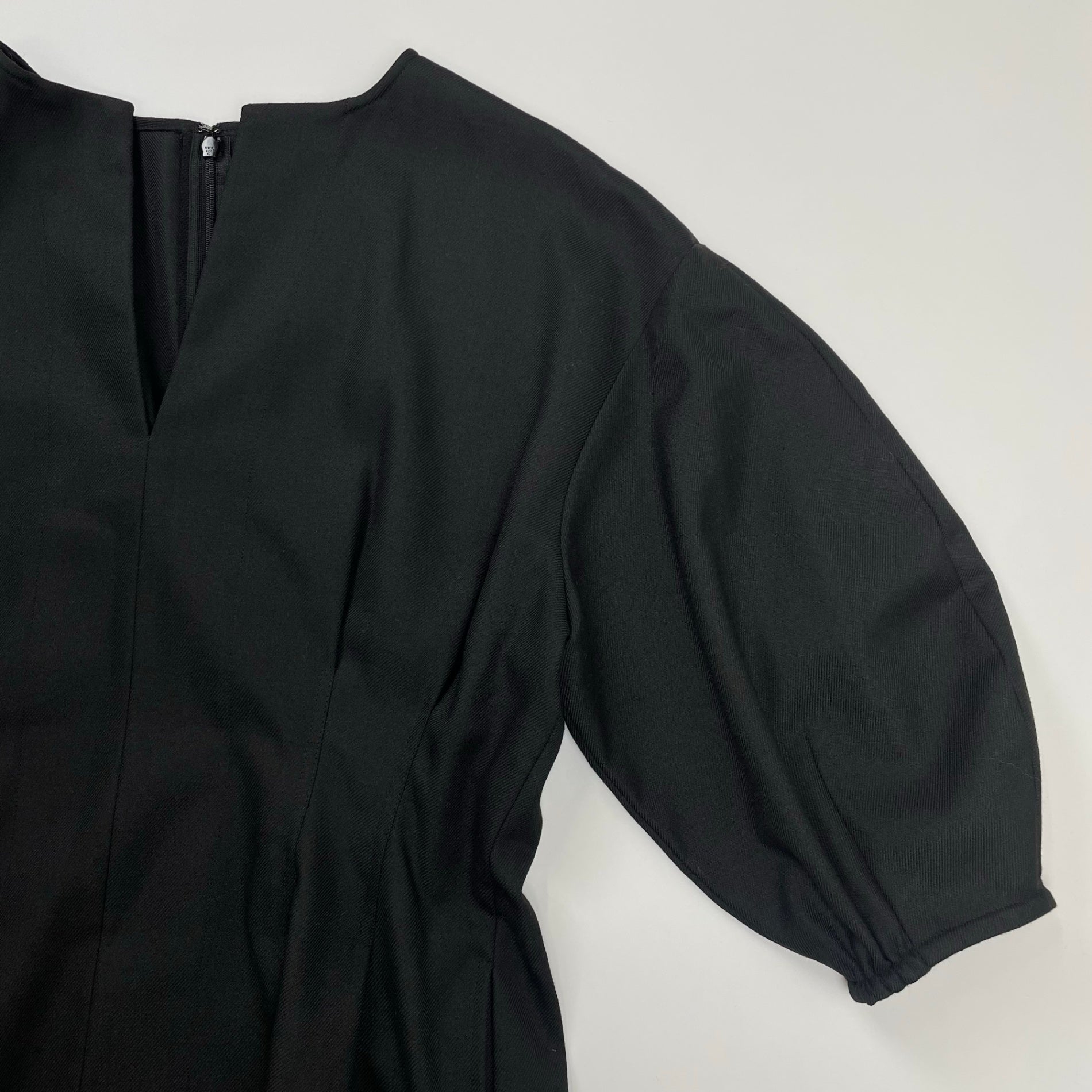 VERMEIL par IENA ヴェルメイユ パー イエナ / P/Ryツイルウエストシェイプ パフスリーブワンピース 参考定価：25,000+tax SIZE:40