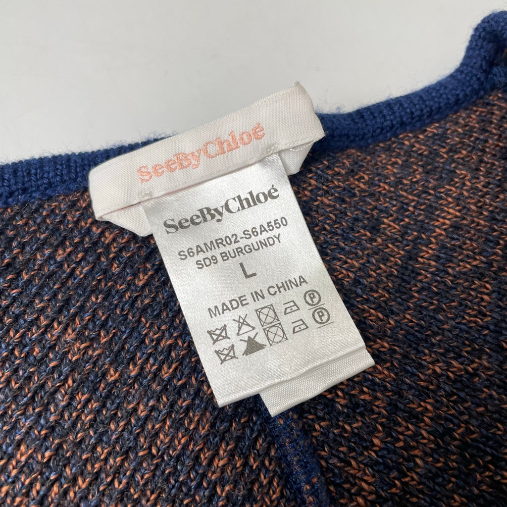 See By Chloe / ピュアウールニットワンピース 参考定価：60,000程度 SIZE:L