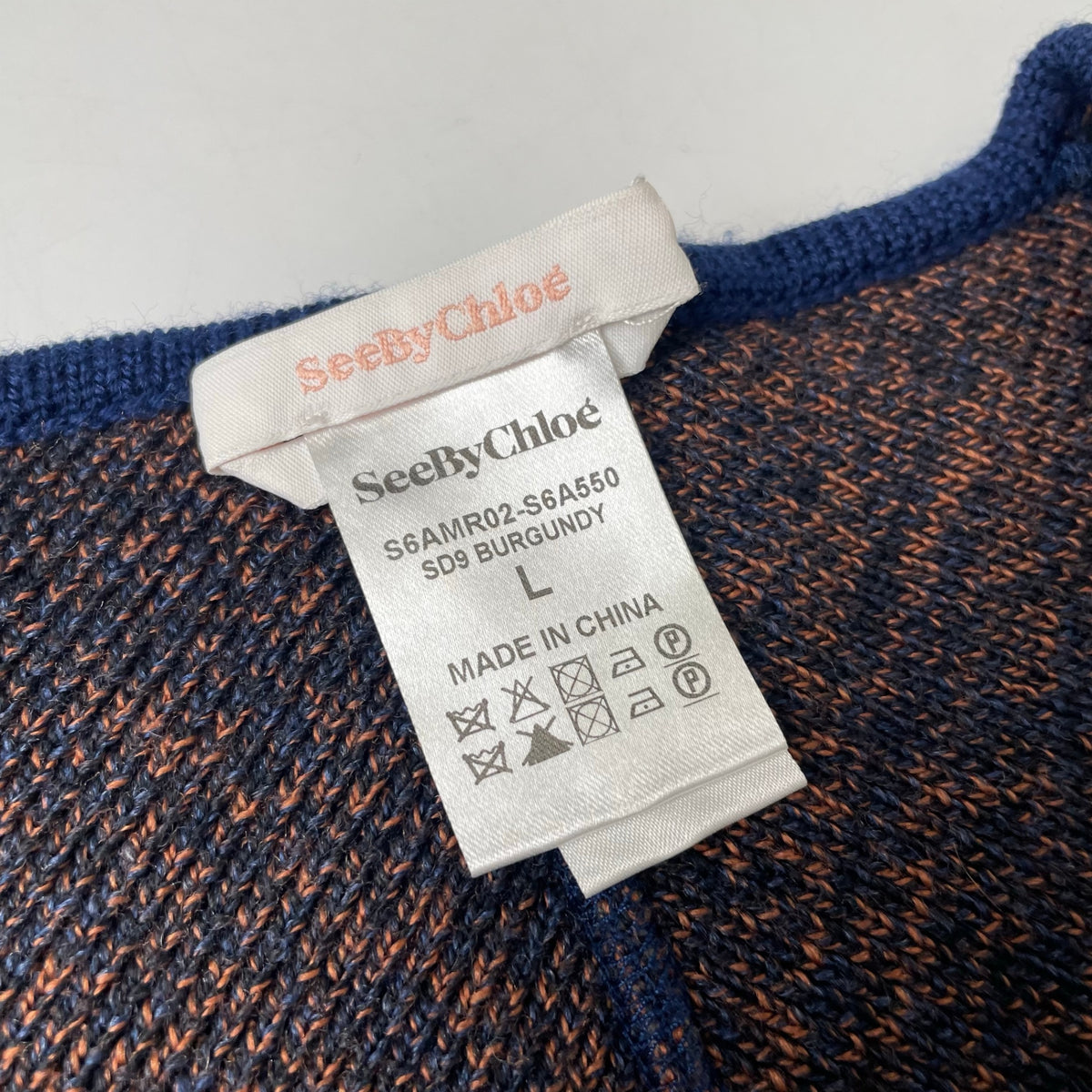 See By Chloe / ピュアウールニットワンピース 参考定価：60,000程度 SIZE:L