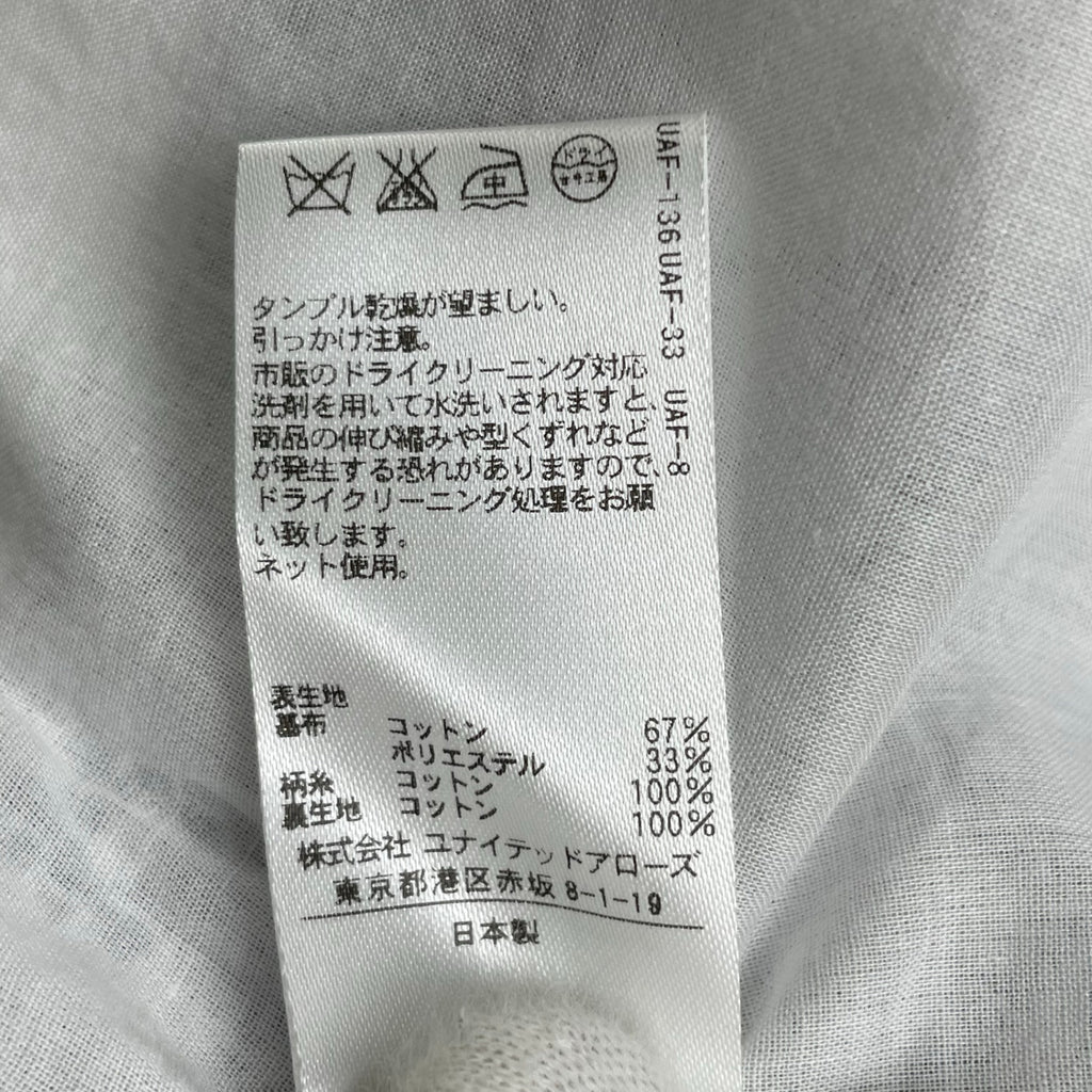 UNITED ARROWS ユナイテッドアローズ / ヘンリーネック ジャガードシャツワンピース 参考定価：18,000程度 SIZE:36