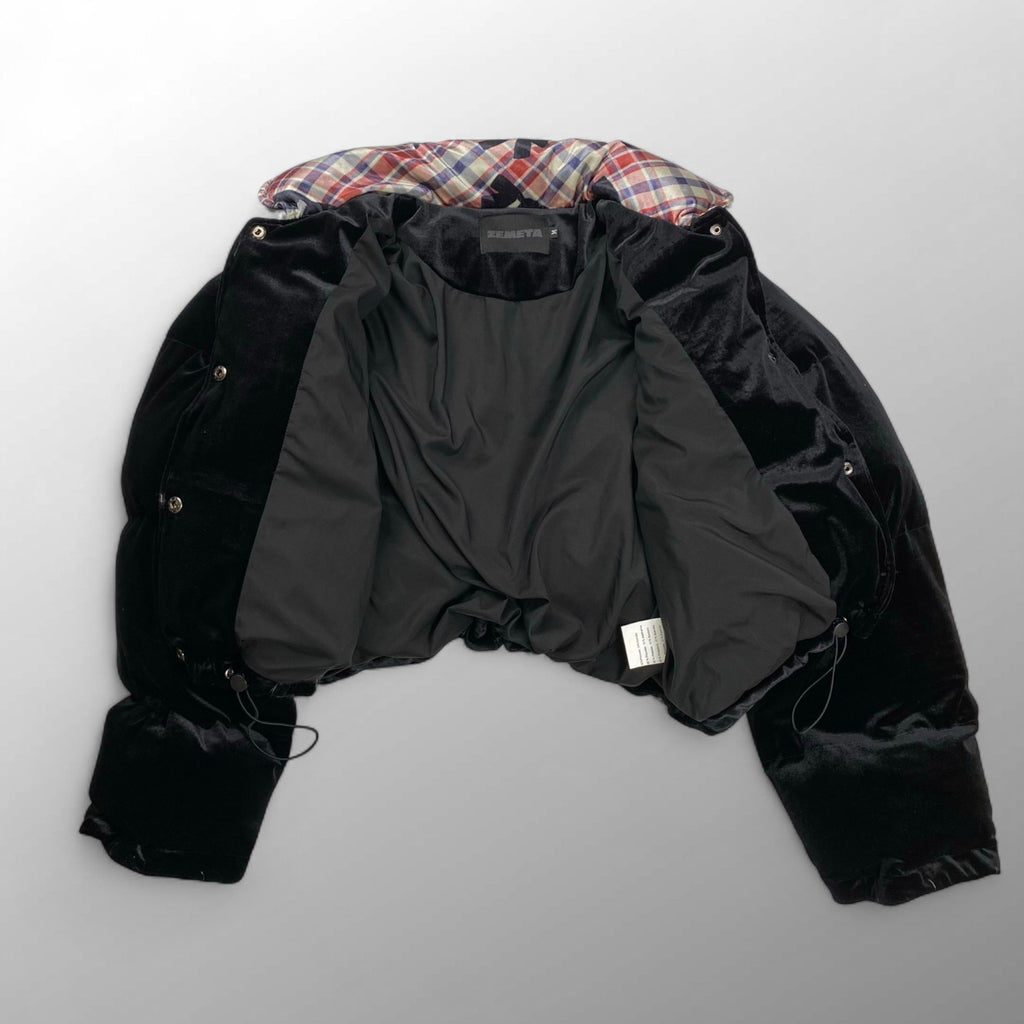 ZEMETA ゼメタ / ベロア インサレーションジャケット クロップド 参考定価：40,000程度 SIZE:M