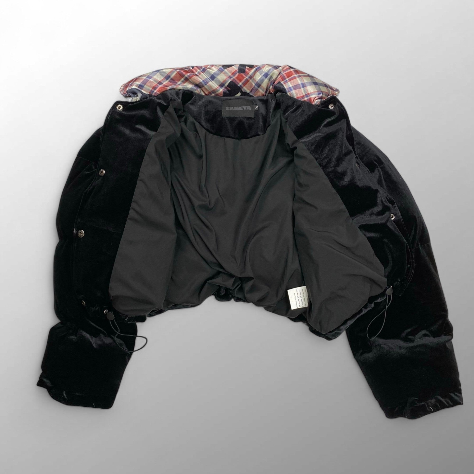 ZEMETA ゼメタ / ベロア インサレーションジャケット クロップド 参考定価：40,000程度 SIZE:M