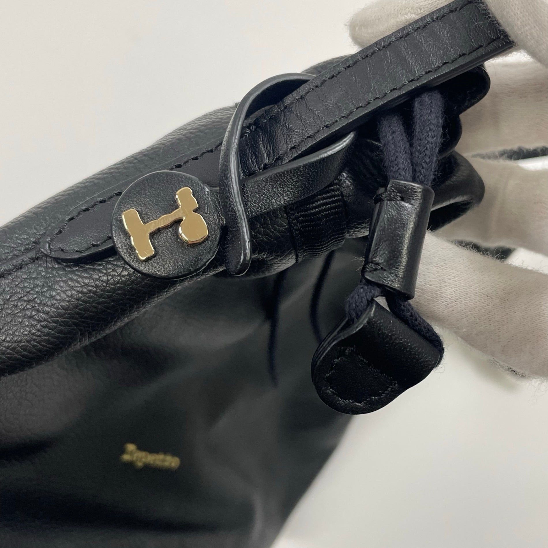 repetto レペット / 巾着レザーショルダーバッグ 70周年 参考定価：56,000+tax