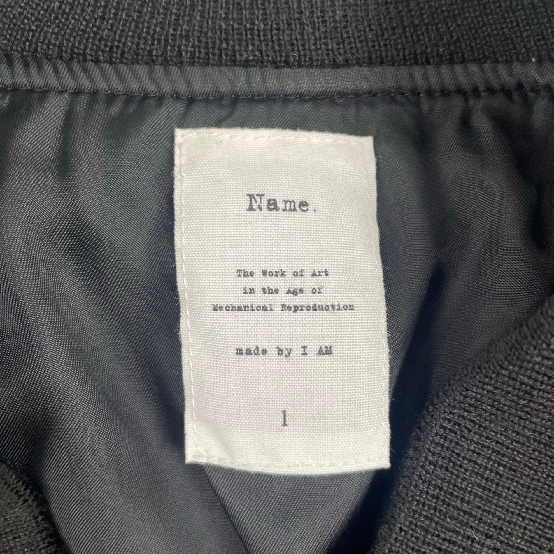 Name. ネーム / BOMBER JACKET W/PIPING 参考定価：48,000+tax SIZE:1