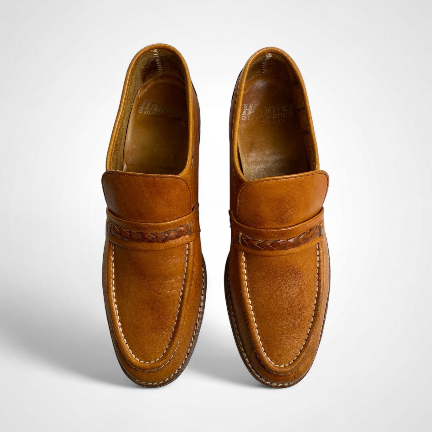 HANOVER ハノーバー / ヴィンテージ レザーローファー イントレチャート 6-70年代 USA製 SIZE:8 1/2