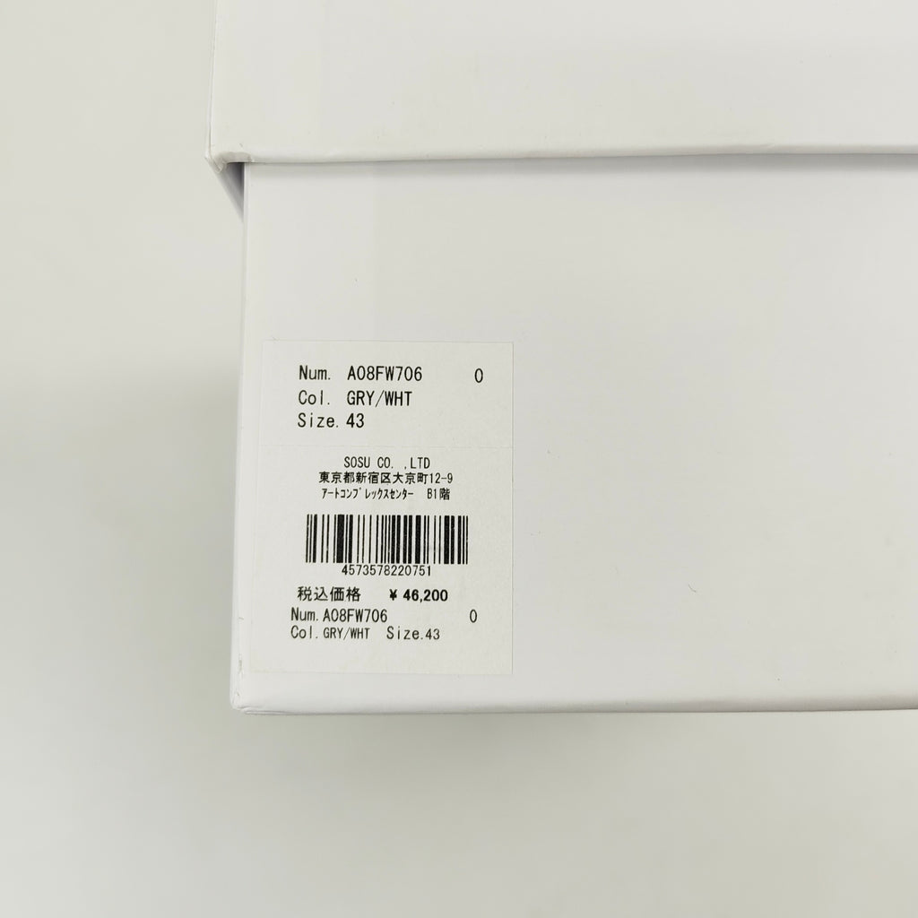 Maison MIHARA YASUHIRO / WAYNE LOW ホワイト×グレー 参考定価：42,000+tax SIZE:43