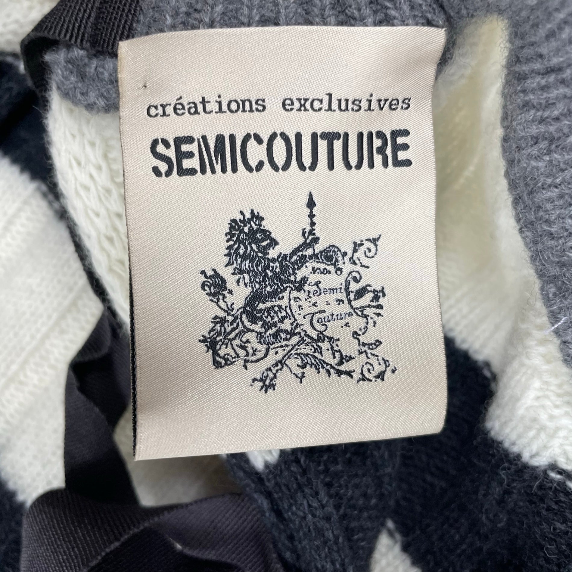 SEMI COUTURE セミクチュール / ボーダーニットワンピース 参考定価：50,000程度 SIZE:S