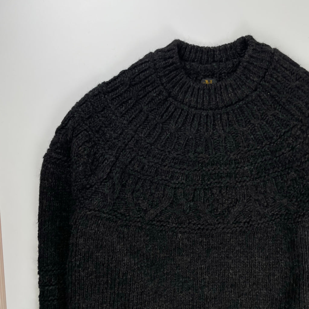 BATONER バトナー / Spread Alan Crew Neck ブラック 参考定価：28,000+tax SIZE:2