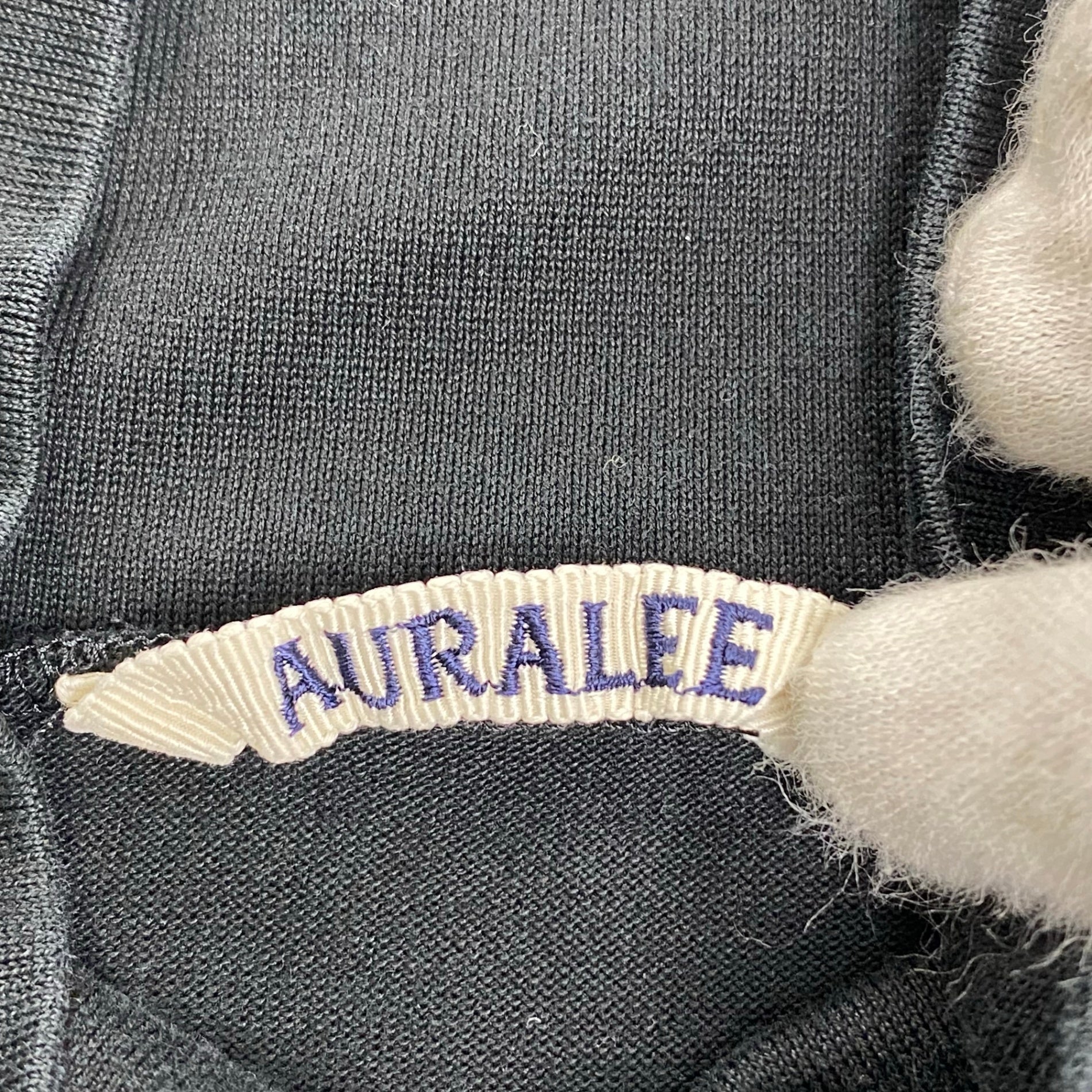 AURALEE オーラリー / LUSTER PLAITING HI NECK L/S TEE ブラック 参考定価：15,000+tax SIZE:3