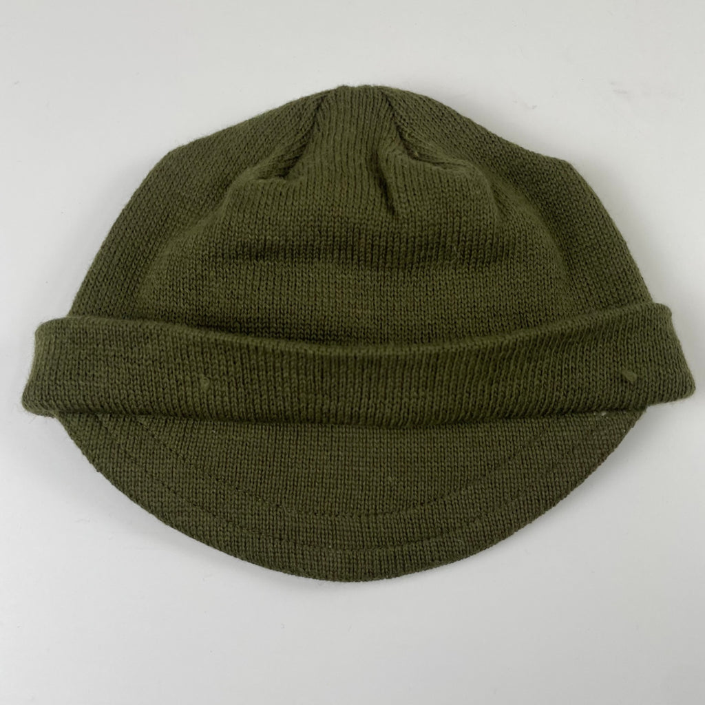 EURO VINTAGE ユーロヴィンテージ / ベルジャンニット帽 ツバ付 オリーブ