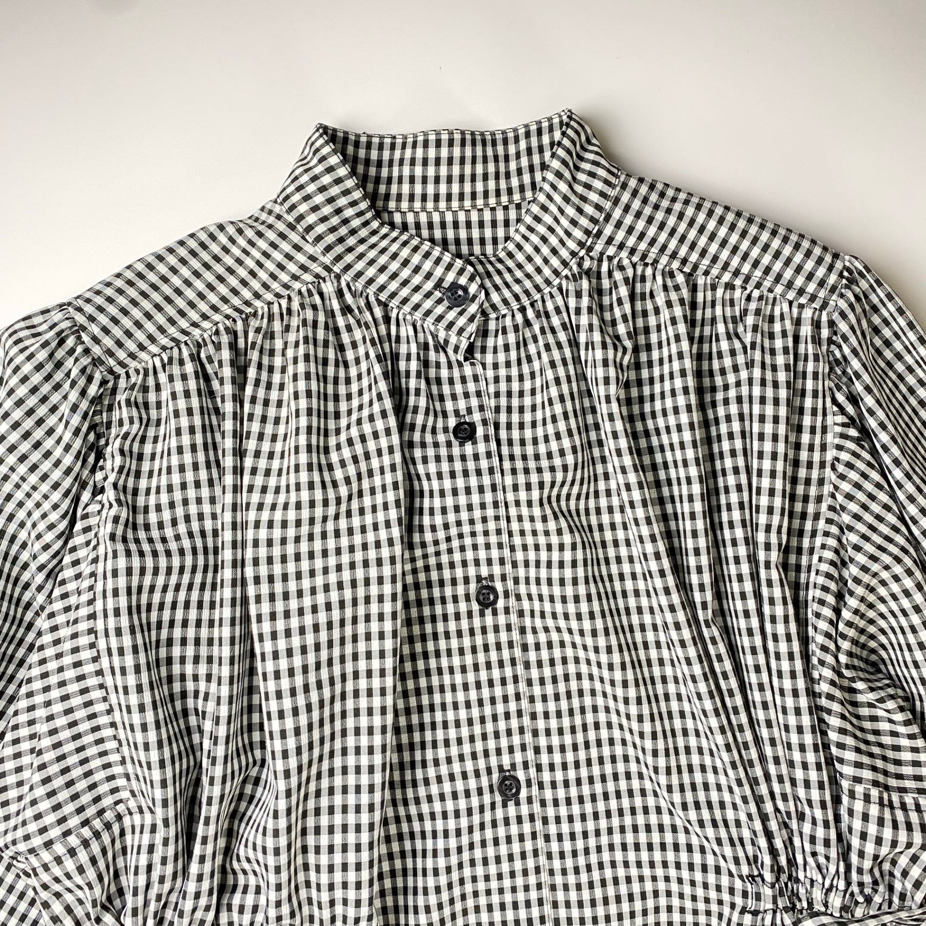 【美品】 AKTE アクテ / サイドコードロングシャツワンピース チェック柄 参考定価：18,000+tax  SIZE：FREE