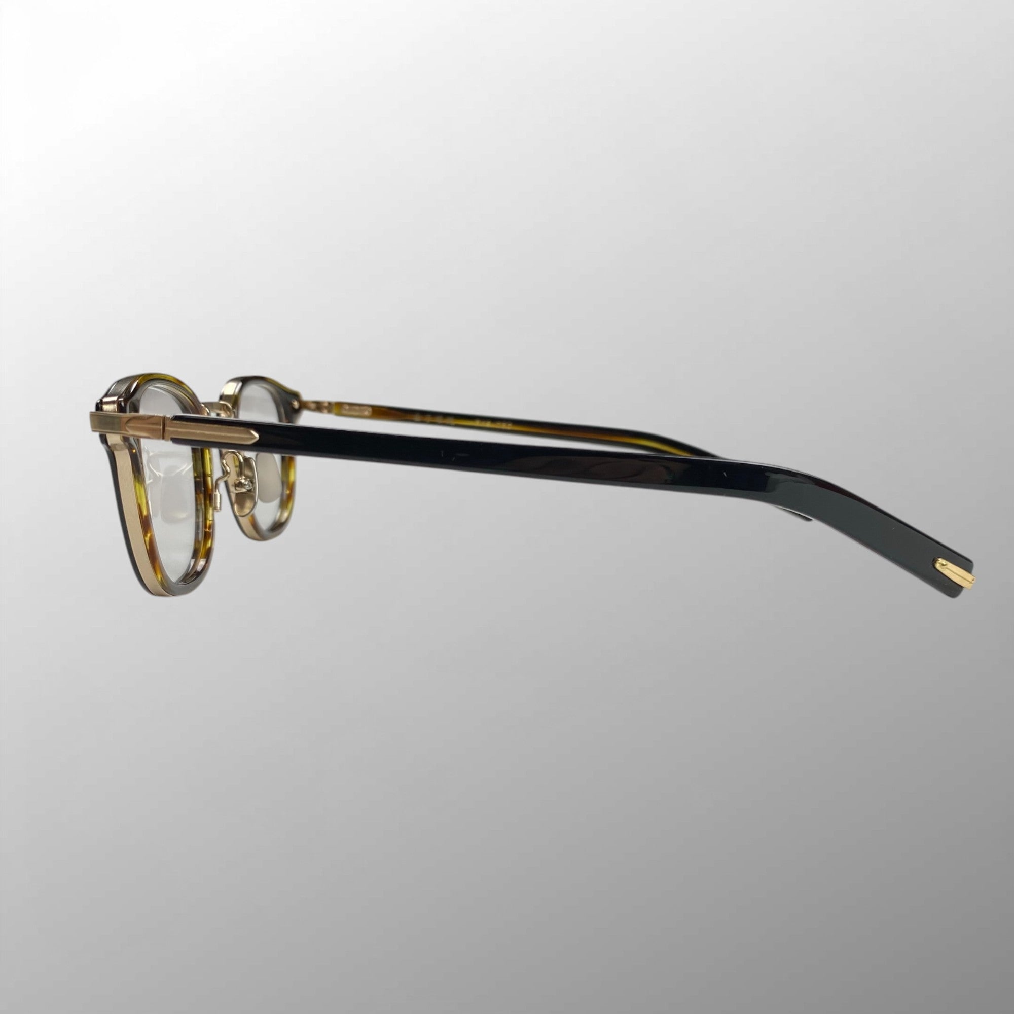 【美品】 金子眼鏡 K18シリーズ / KMG-15 BKBR 度なしレンズ 伊達メガネ 参考定価：120,000程度