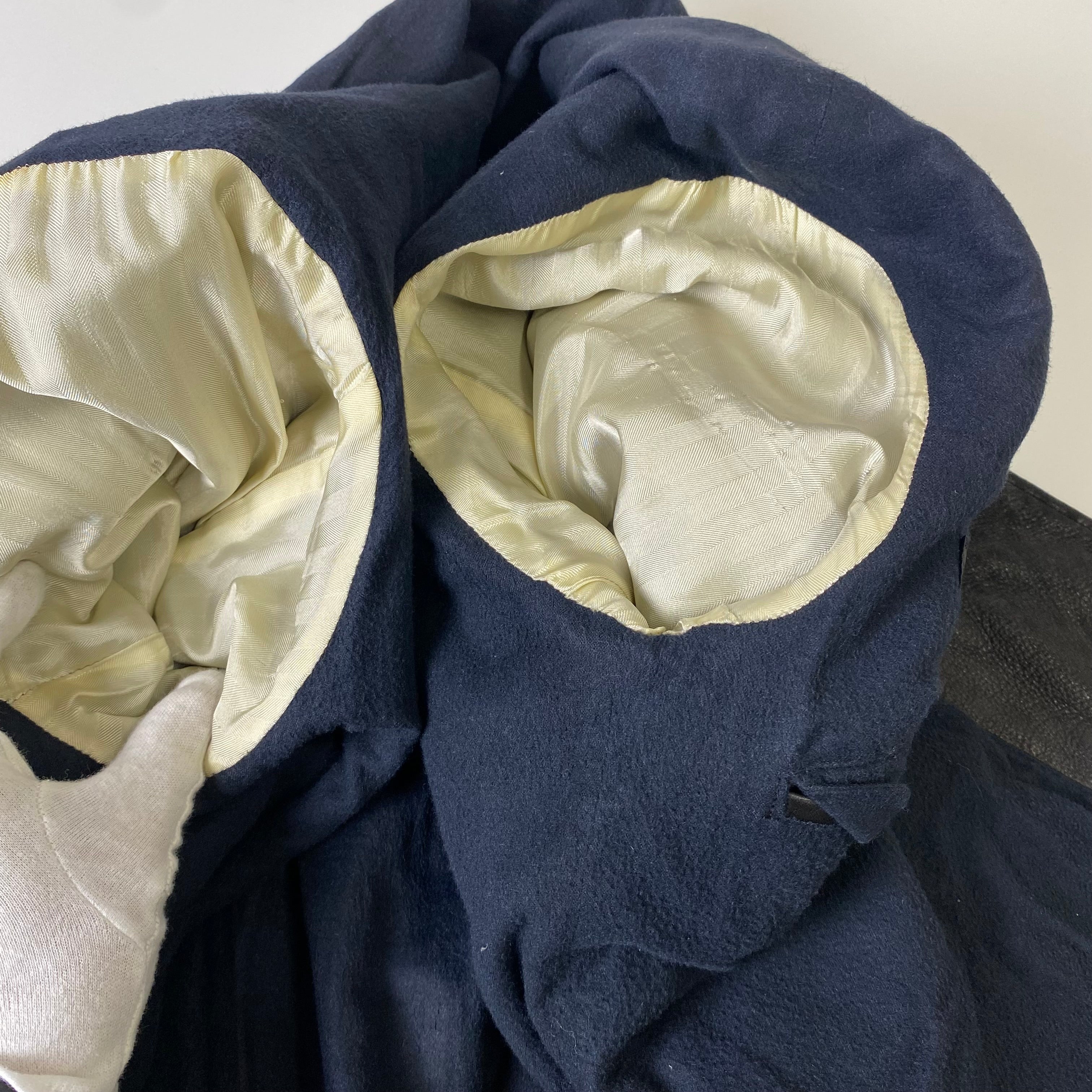 【スペシャル】COMME CA DU MODE MEN コムサデモードメン ヴィンテージ ディアスキン カラーレス ダブルブレスト レザージャケット