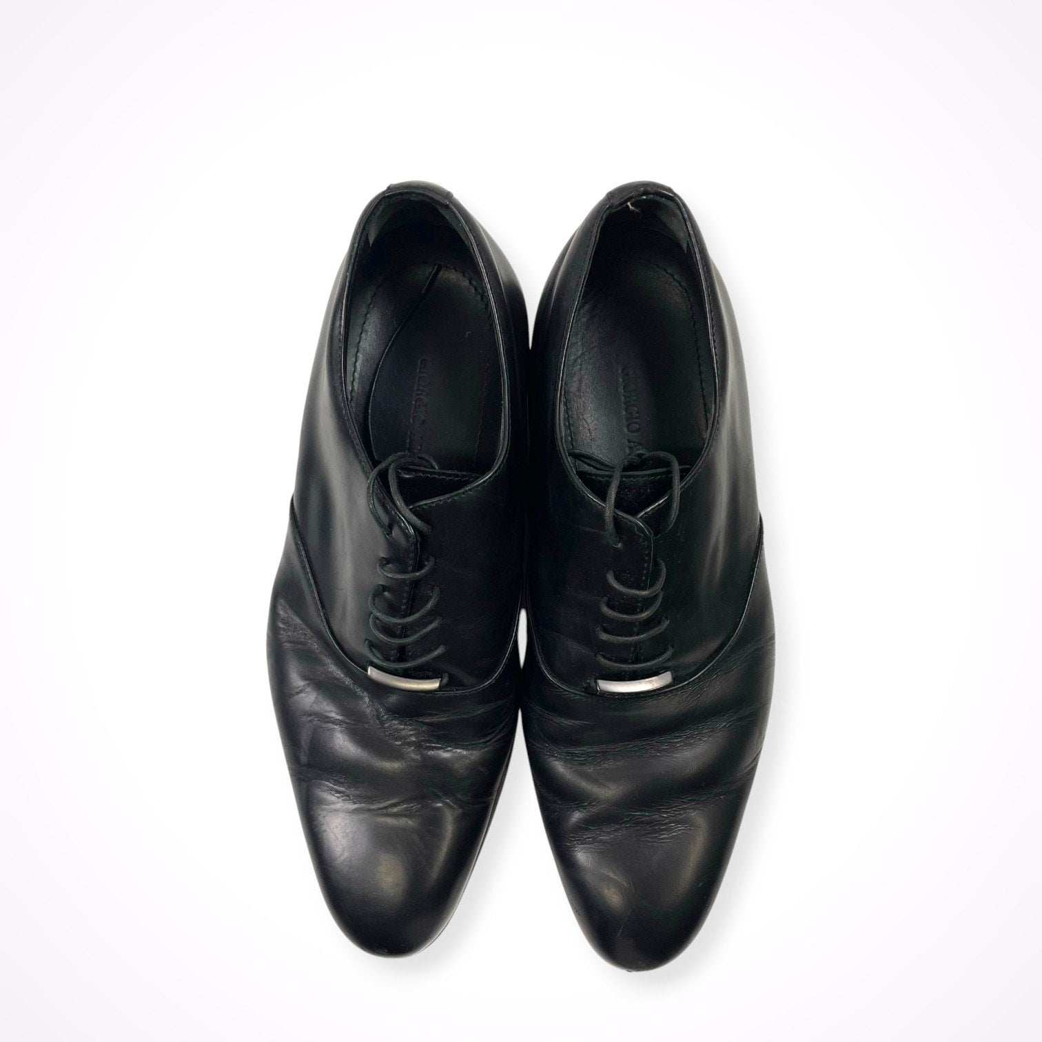 GIORGIO ARMANI ジョルジオ アルマーニ / プレーントゥレザーシューズ 参考定価：160,000程度 SIZE：40 1/2