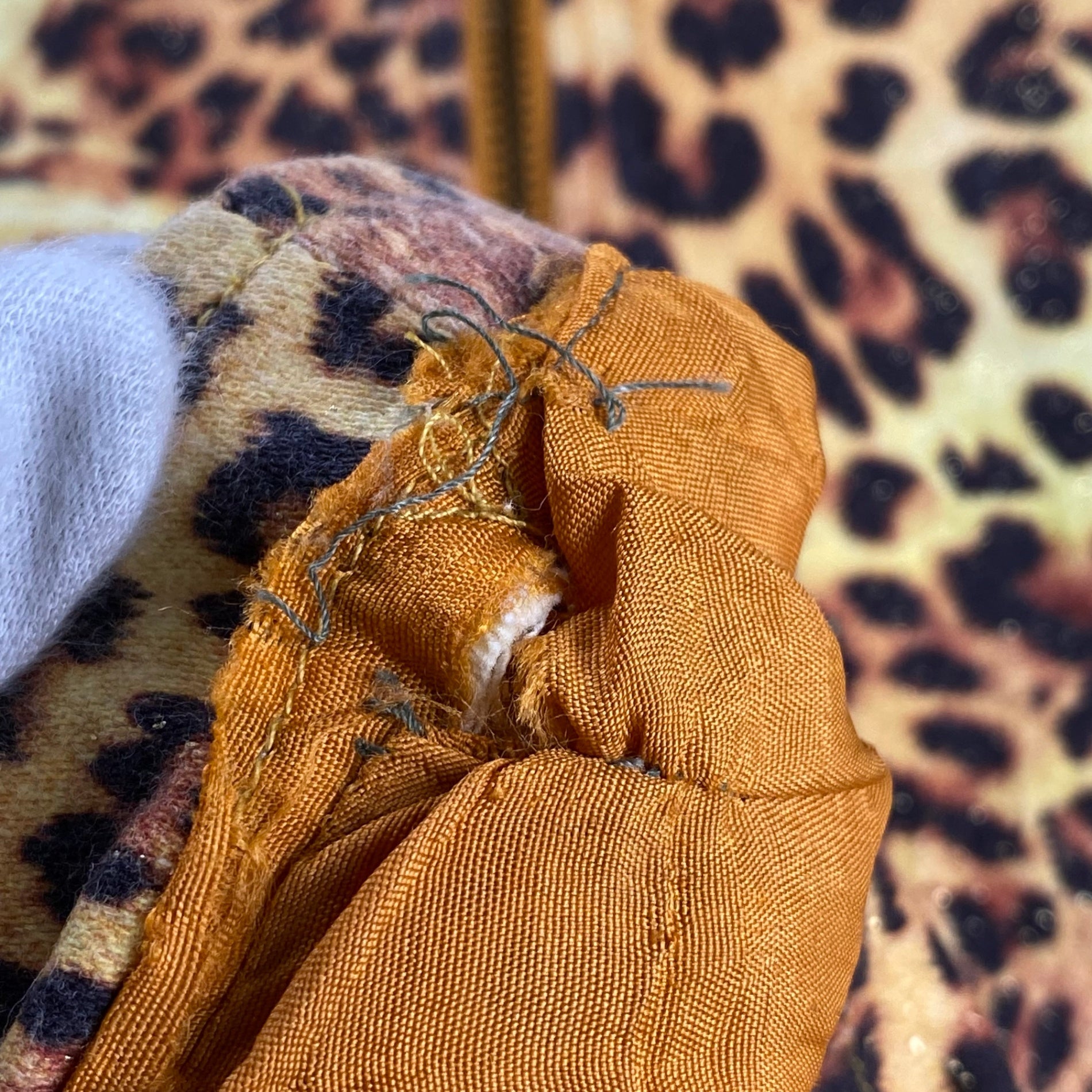 ジャーマンデザイナーズ 古着 marque noire / ヒョウ柄 ビッグシルエット ジッアップジャケット ドイツ ジャーマン SIZE：XL程度