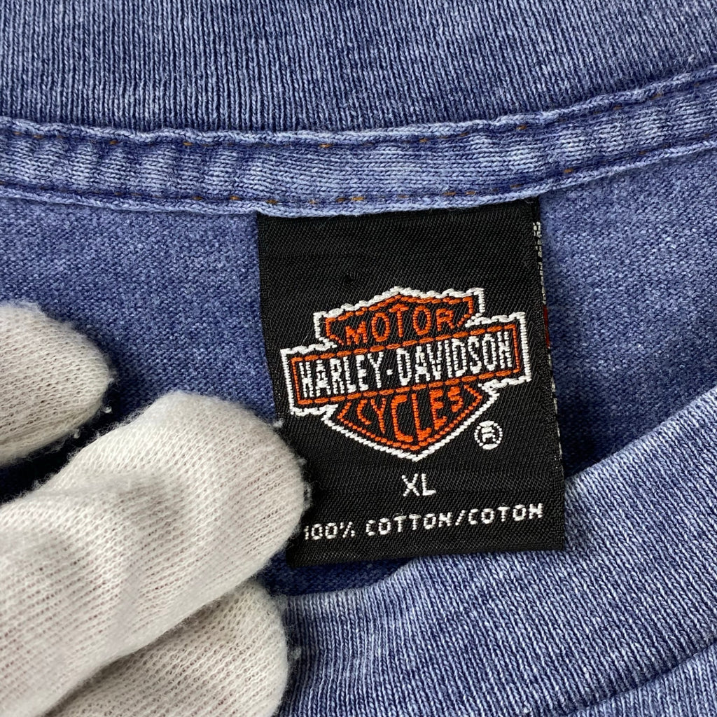 90s HARLEY DAVIDSON ハーレーダビッドソン / ヴィンテージTシャツ Bar & Shield 両面プリント フェード SIZE:XL