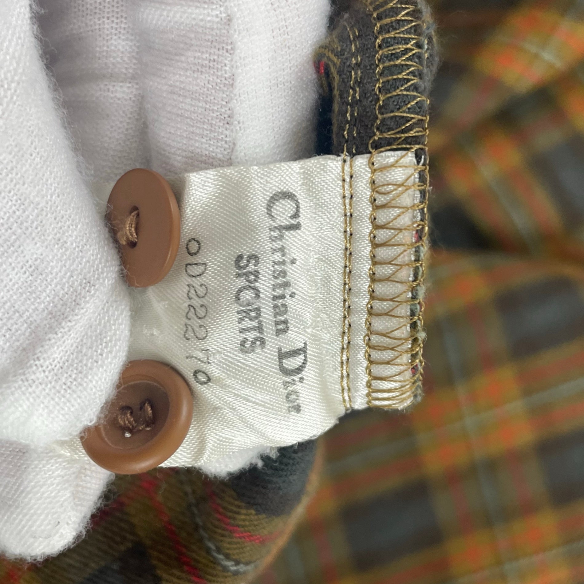 Christian Dior SPORTS / ヴィンテージチェックシャツ SIZE：M