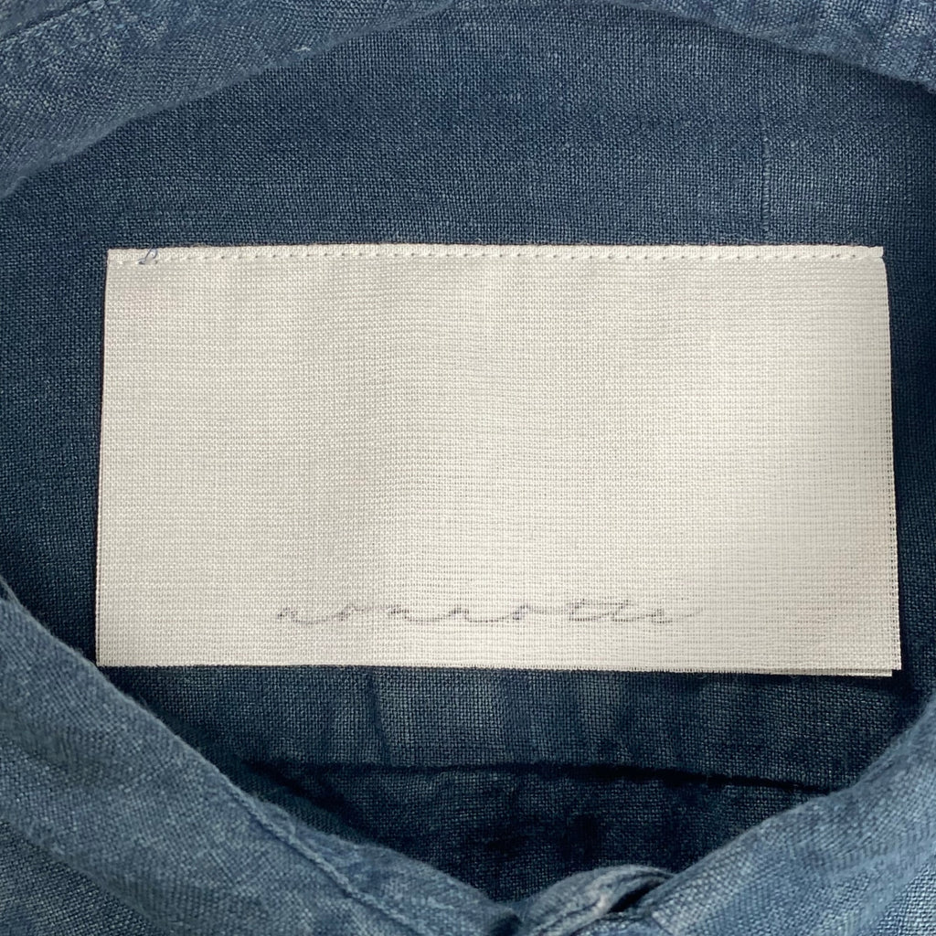 nonnotte × bridge ノノット ブリッジ / 別注 リネンシャツ 青銅色 25年夏発売  SIZE:FREE