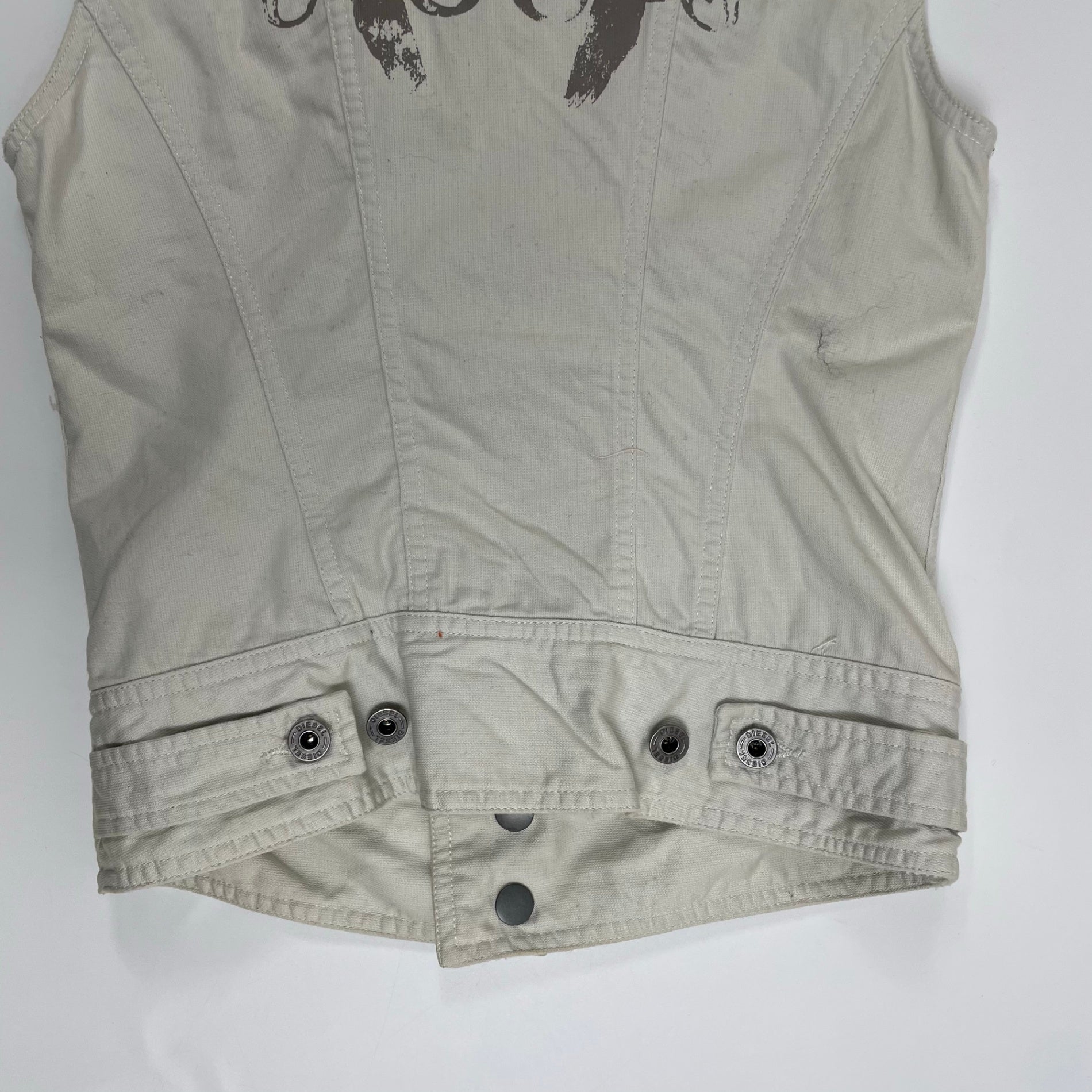 DIESEL ディーゼル / 00sギミックデザインベスト イーグルプリント Y2K  SIZE:S