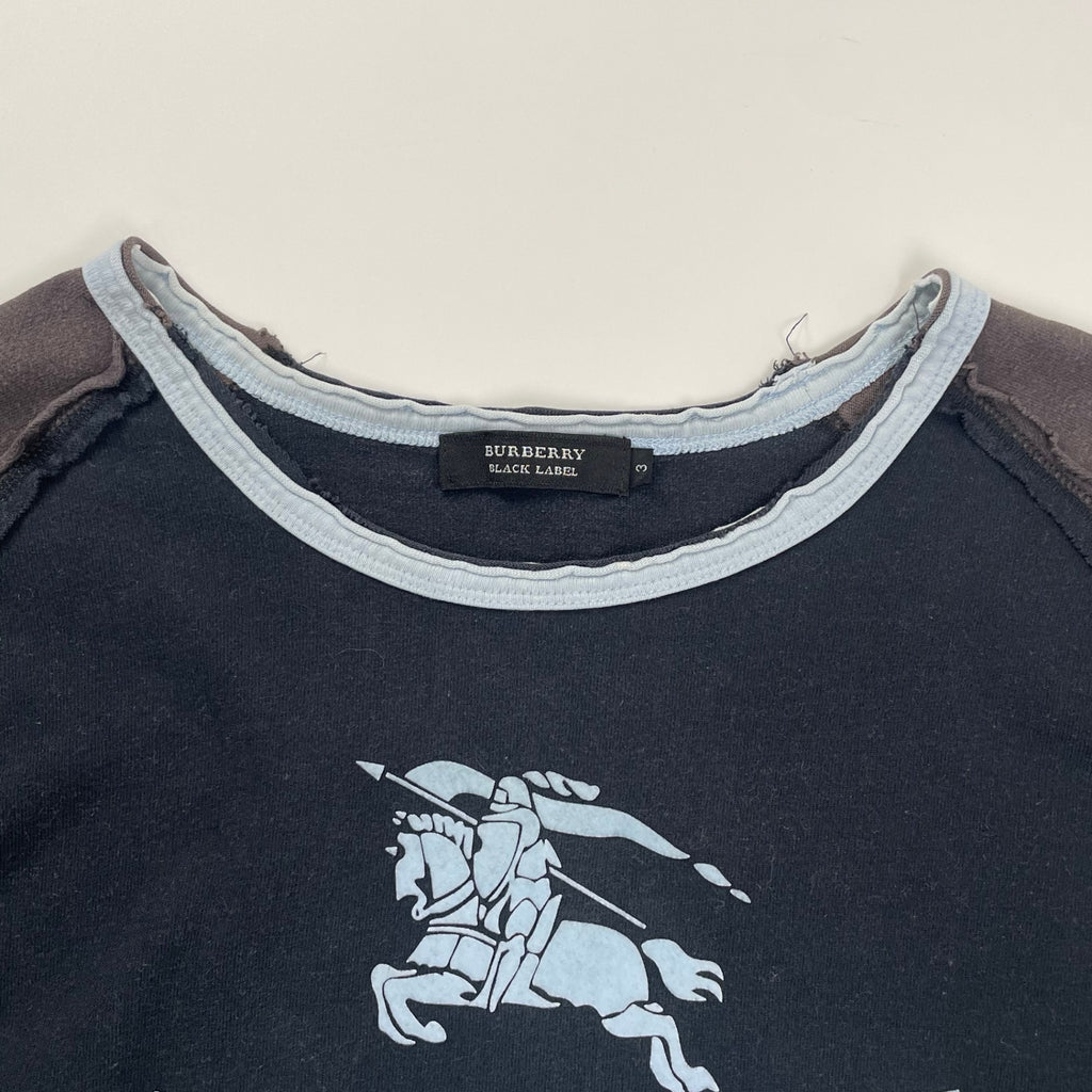 BURBERRY BLACK LABEL バーバリーブラックレーベル / 00s ラグランカットソー シャドーホース Y2K SIZE：3