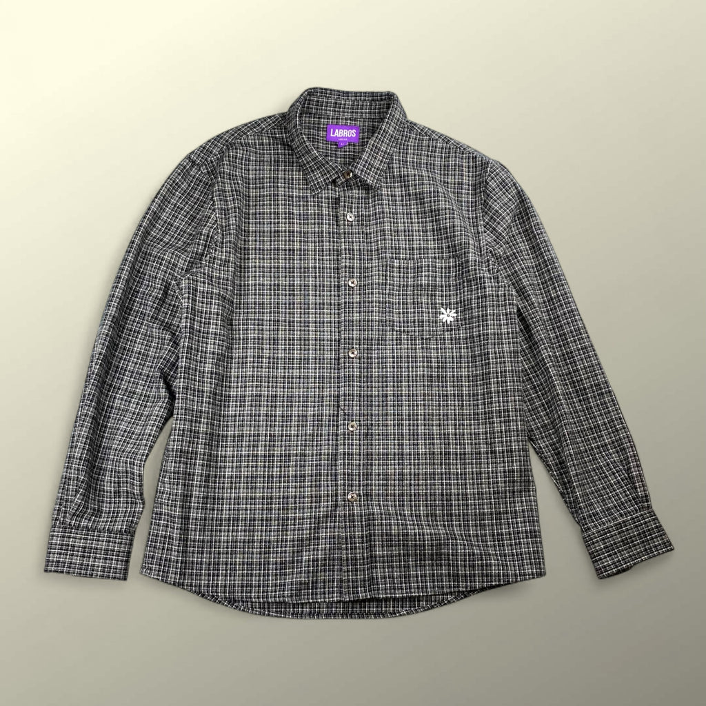 LABROS ラブロス / symbol logo plaid button shirts 刺繍 チェックシャツ SIZE:M