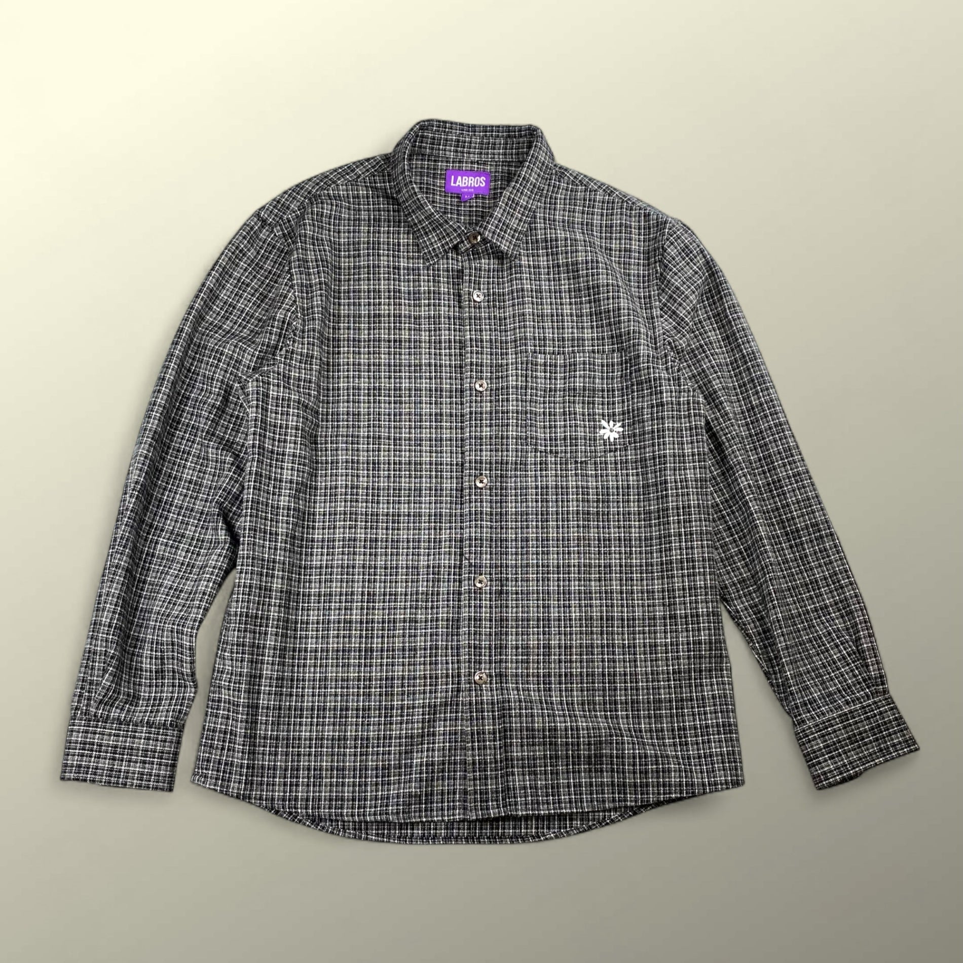 LABROS ラブロス / symbol logo plaid button shirts 刺繍 チェックシャツ SIZE:M