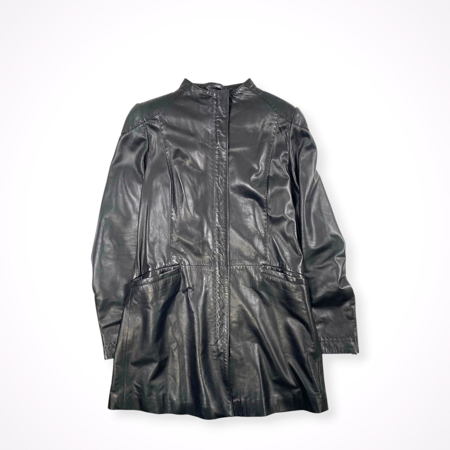 EMPORIO ARMANI / ヴィンテージラムレザーコート 参考定価：250,000程度 SIZE:44