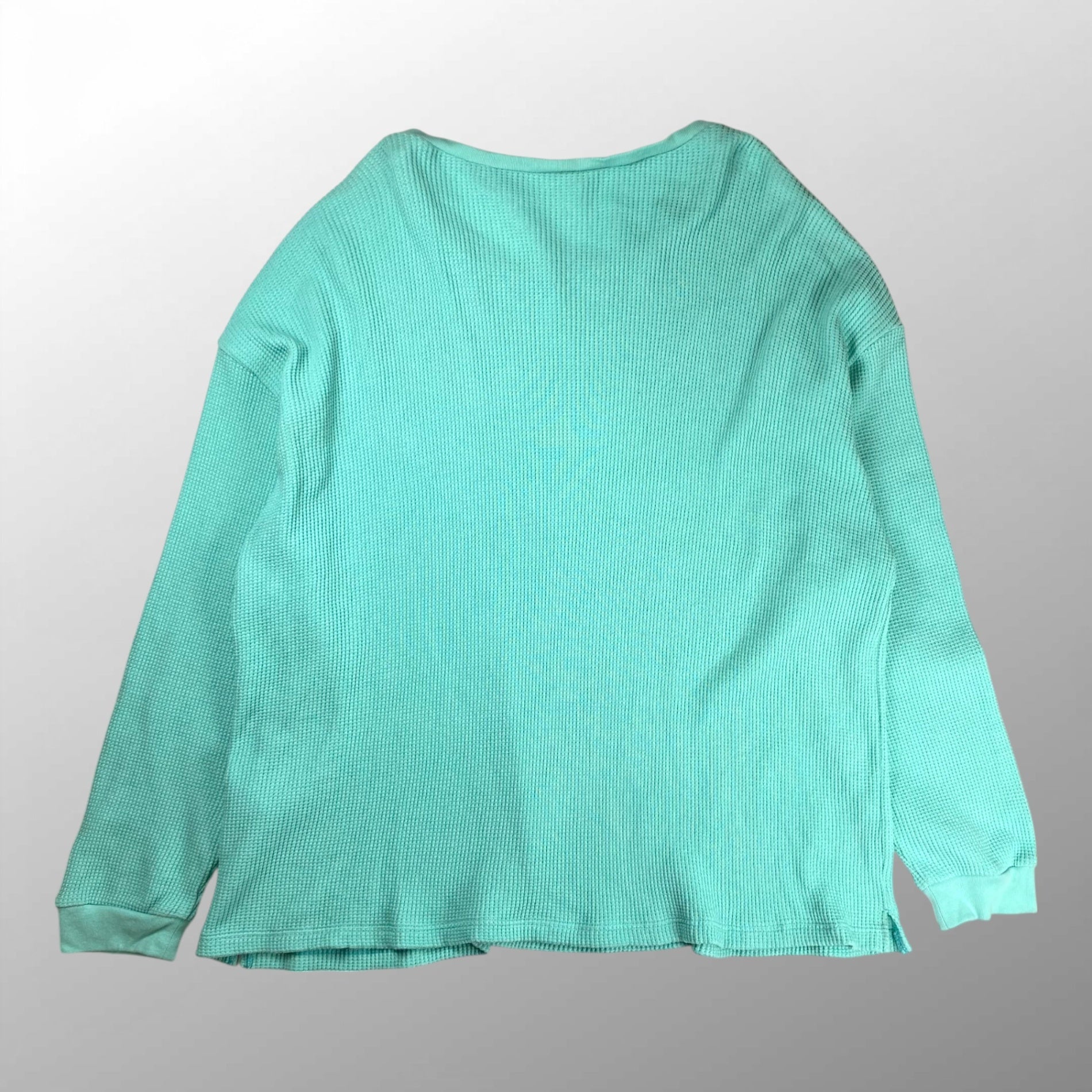 【タグ付・美品】 Tie-up タイアップ / WAFFLE BIG THERMAL サーマル ブルー コットン100％ 日本製 参考定価：18,000+tax SIZE:M