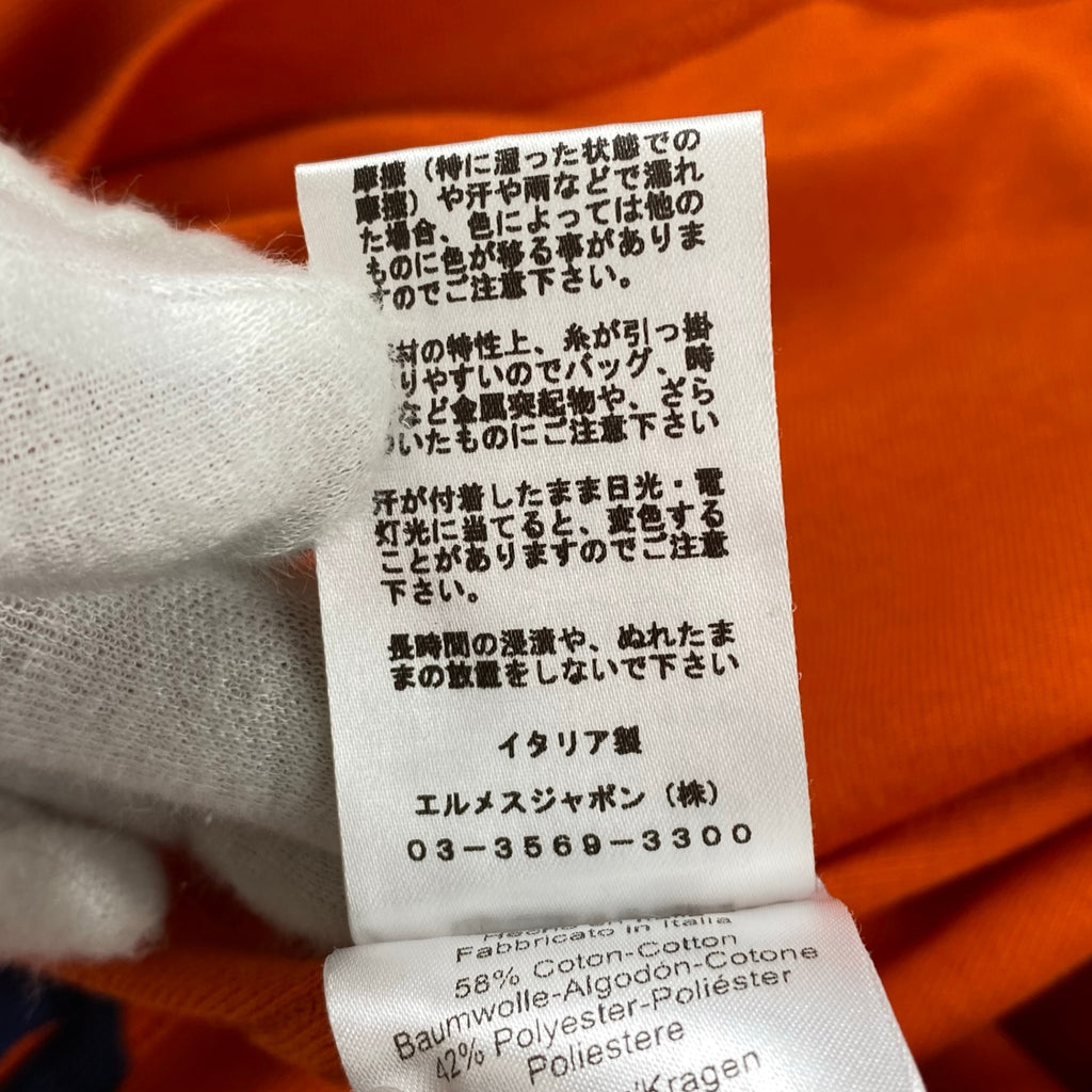 HERMES エルメス / セリエボタン ポロシャツ  SIZE：L