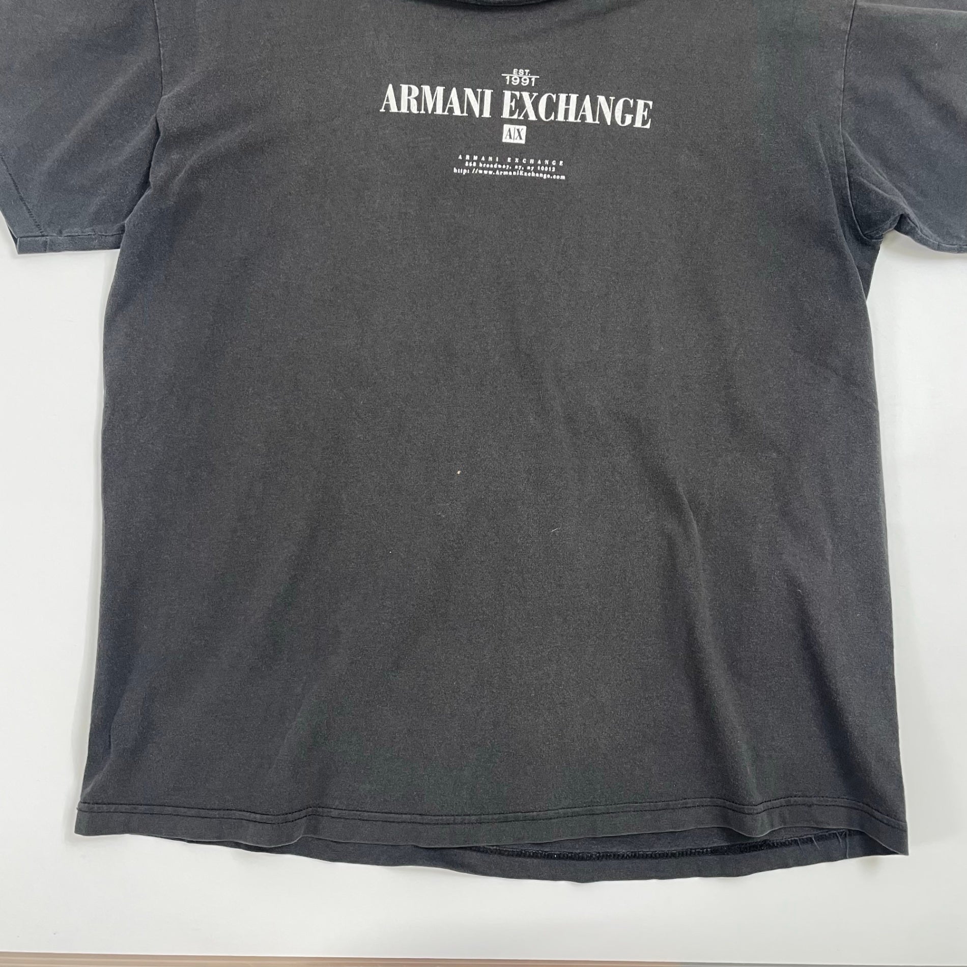 ARMANI EXCHANGE アルマーニ エクスチェンジ / USA製ヴィンテージロゴTシャツ フェード SIZE:L