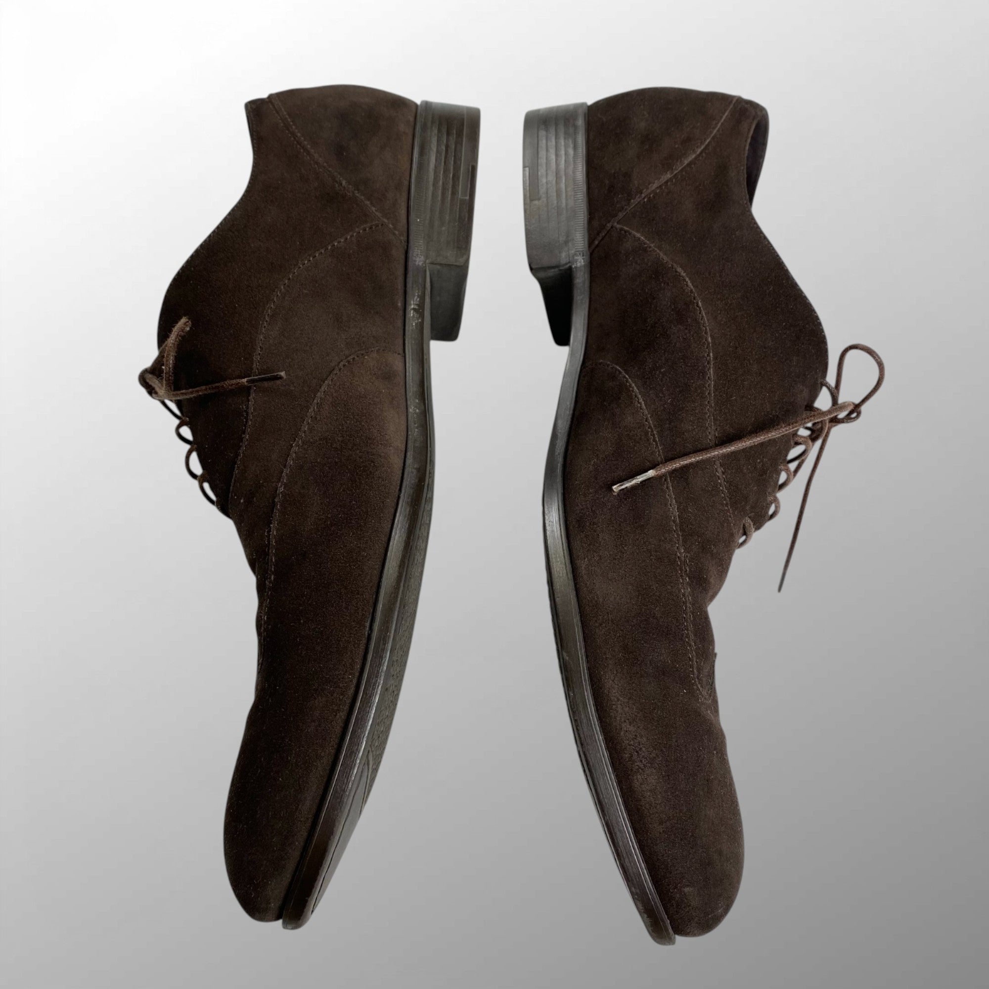 Ermenegildo Zegna エルメネジルド ゼニア / ヌバック レザーシューズ ダークブラウン 内羽根 SIZE:9 1/2