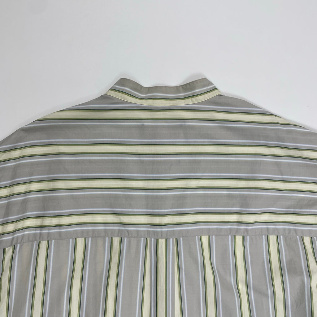 CABaN キャバン / ストライプバンドカラーシャツ 参考定価：30,000程度 SIZE:L