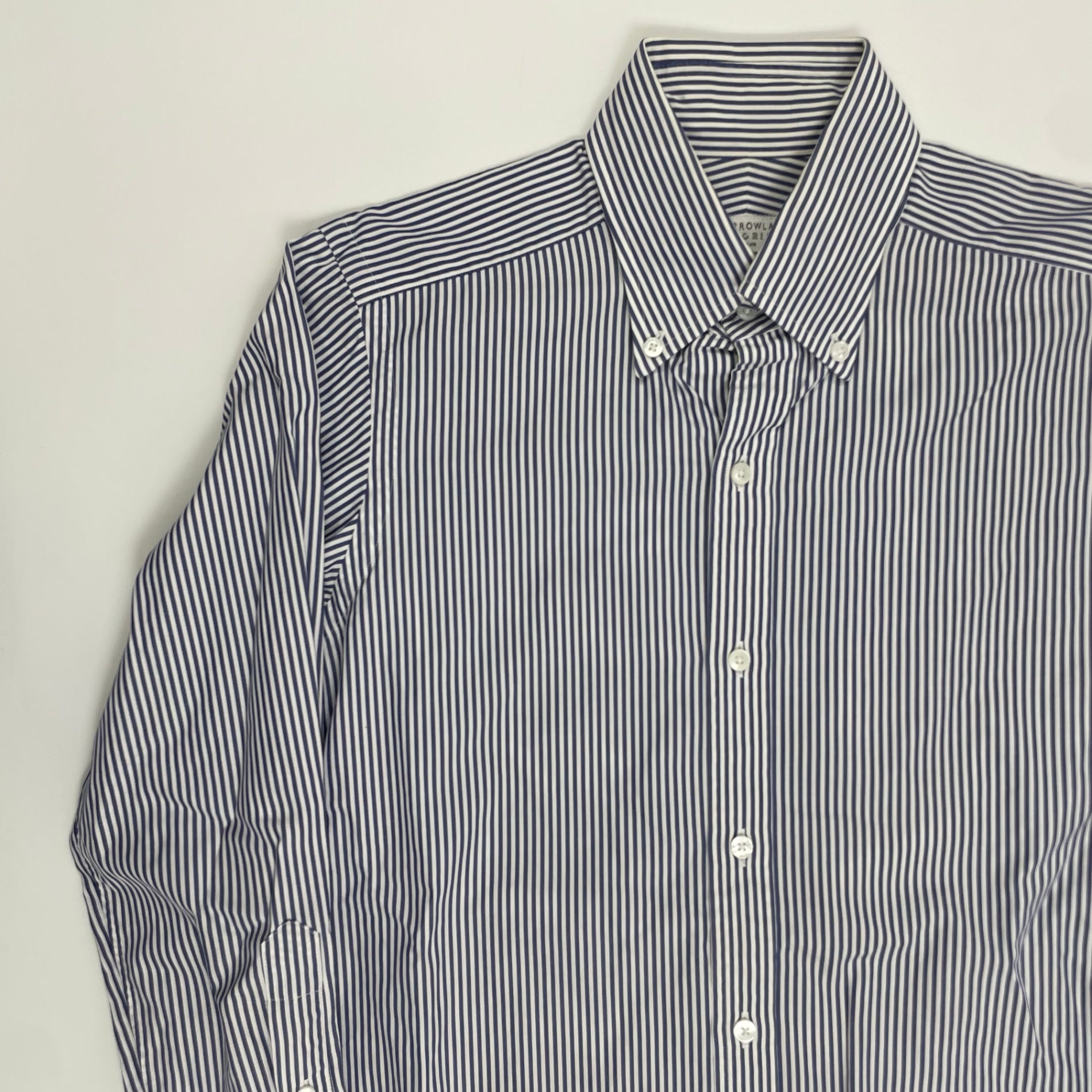 TOMORROWLAND トゥモローランド / ボタンダウンストライプシャツ 参考定価：15,000程度 SIZE：38