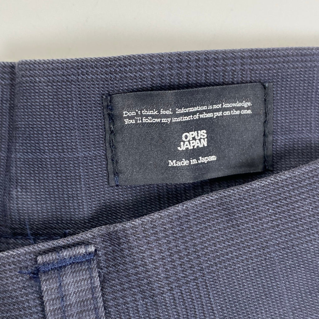 OPUS JAPAN オーパスジャパン / 1タックハイドチェックスラックス グレーネイビー カセドラル取扱い SIZE:L