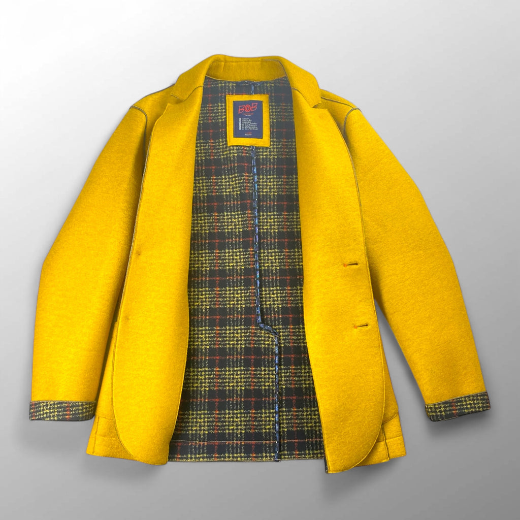 BOB ボブ 大丸取り扱い / ボンディングハンドワークジャケット MADE IN ITALY 参考定価：45,000程度  SIZE:1050（L程度）