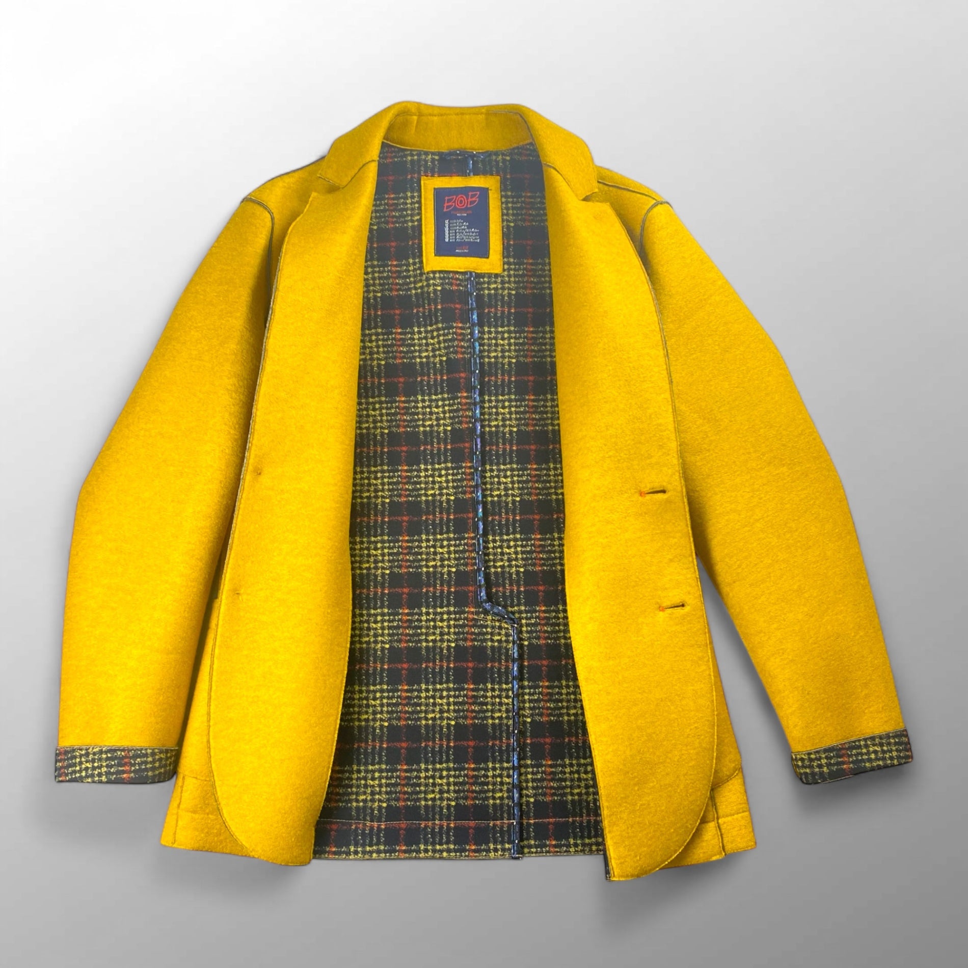 BOB ボブ 大丸取り扱い / ボンディングハンドワークジャケット MADE IN ITALY 参考定価：45,000程度  SIZE:1050（L程度）