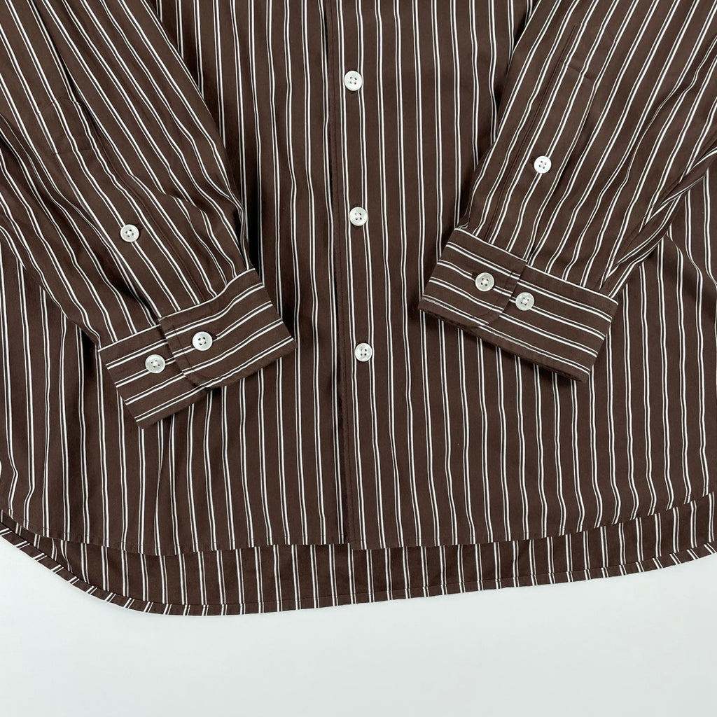 KANEMASA PHIL. × +81 カネマサフィル / 別注THICK AND THIN STRIPE ROYAL OX DRESS JERSEY SHIRT 参考定価：27,000 SIZE:L