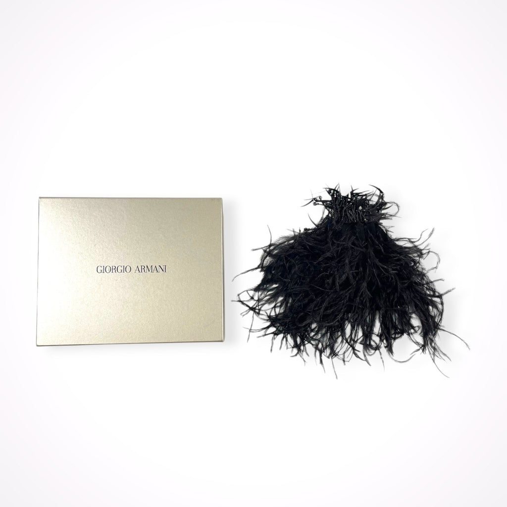 GIORGIO ARMANI / Archive フェザー×ビーズビーニー 箱付