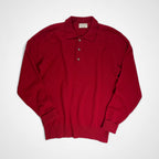 JAEGER イエガー VINTAGE ヴィンテージ / ラムウール ニットポロ MADE IN SCOTLAND SIZE：M-L程度