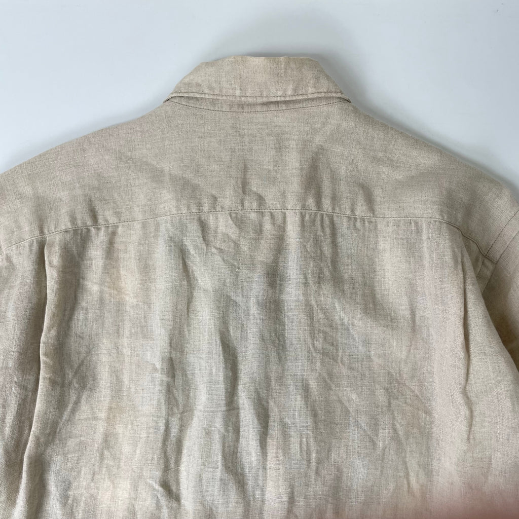 COMME des GARCONS HOMME / 08SS リネンミックスチェックシャツ 参考定価：40,000程度 SIZE:S
