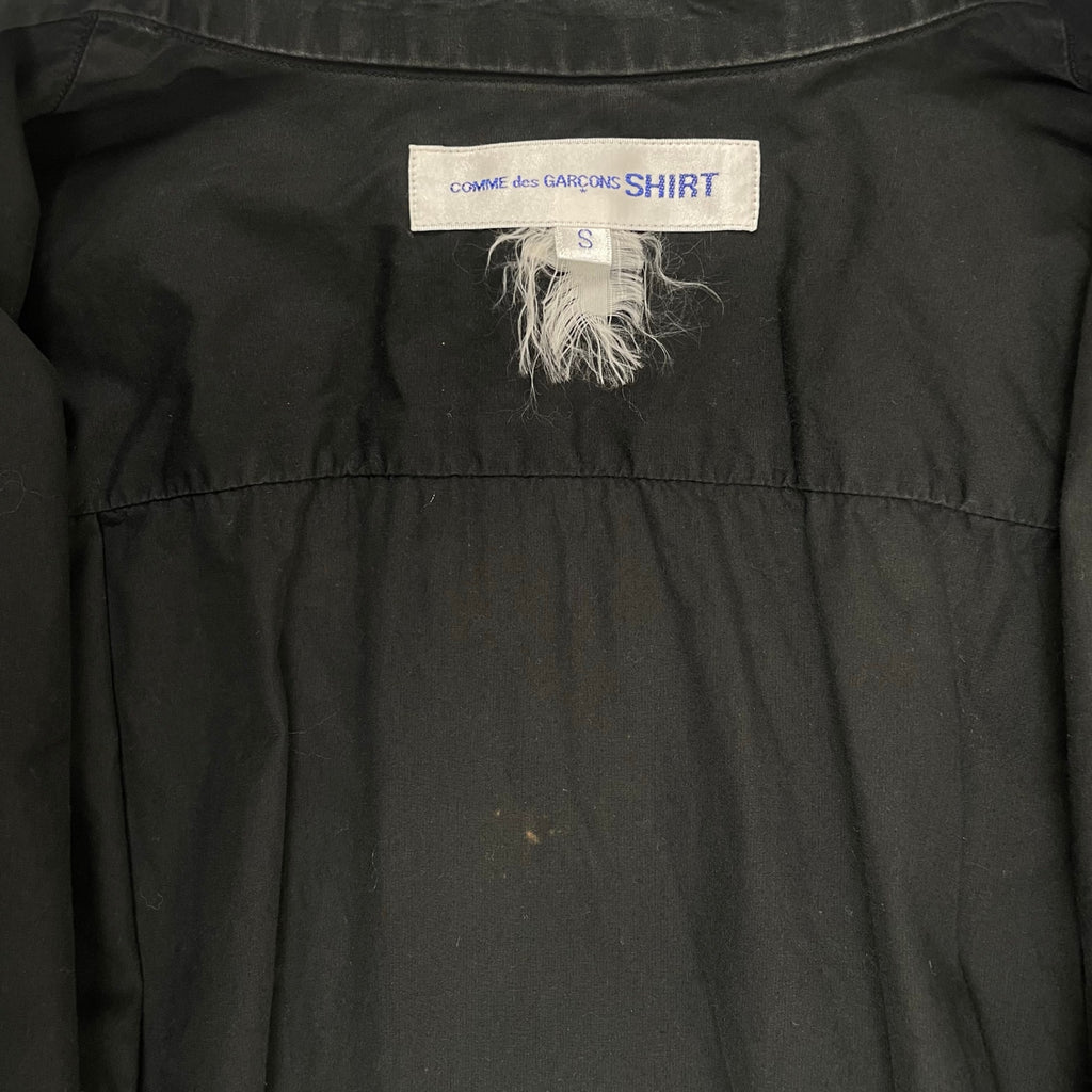 COMME des GARCONS SHIRT コムデギャルソン シャツ / デザインポインテッドカラーシャツ ブラック SIZE：S