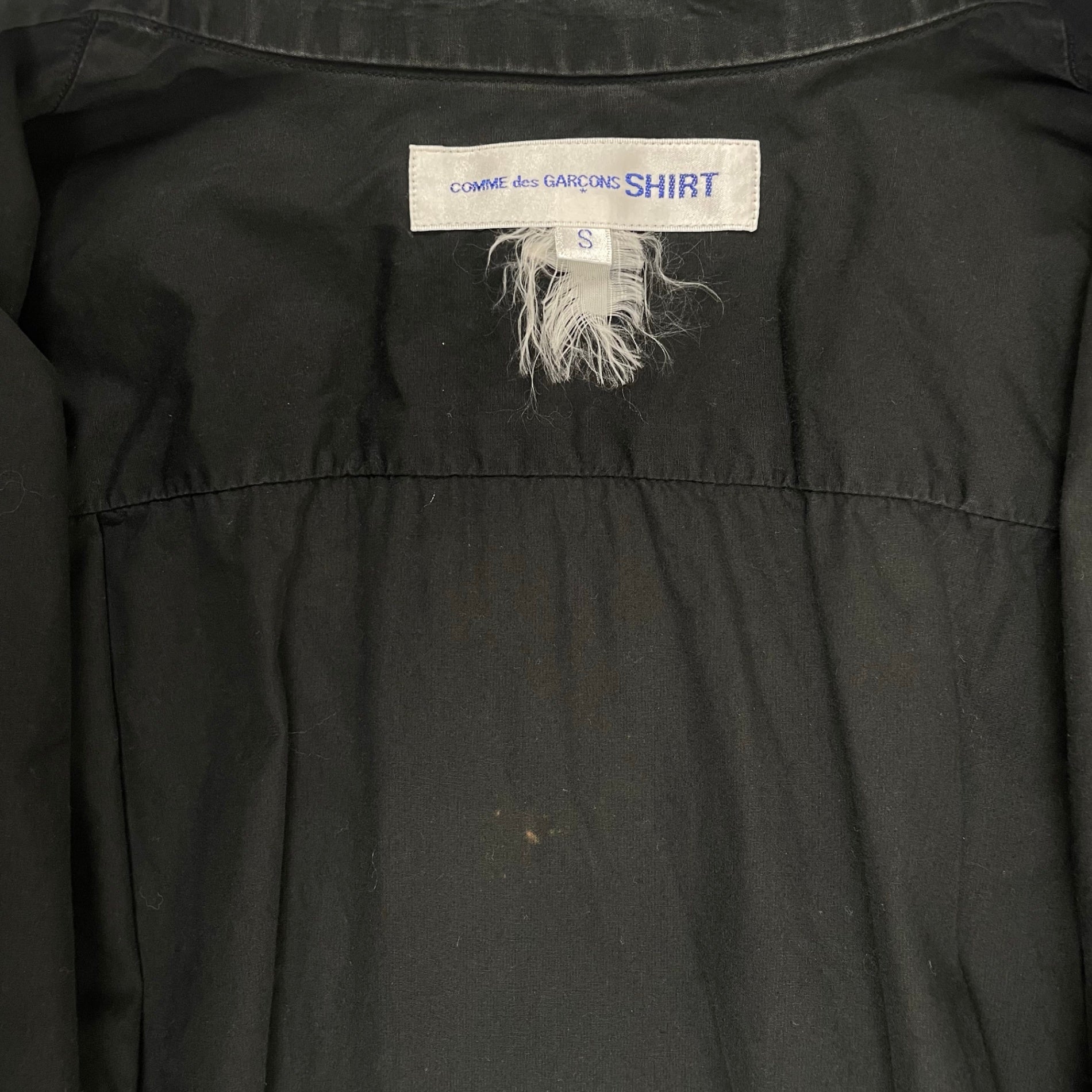 COMME des GARCONS SHIRT コムデギャルソン シャツ / デザインポインテッドカラーシャツ ブラック SIZE：S