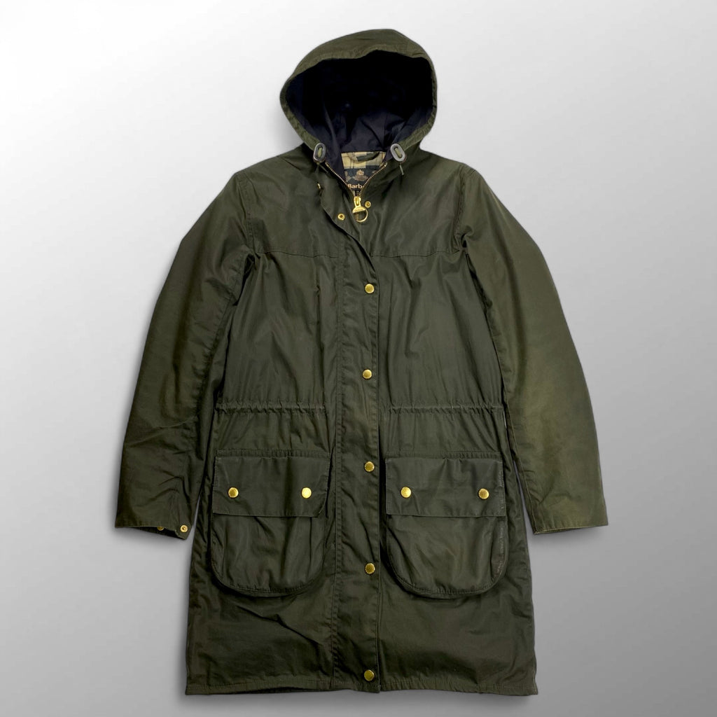 BARBOUR バブアー / LADIES WAX DURHAM オリーブ タータンチェック SIZE:38(M程度)